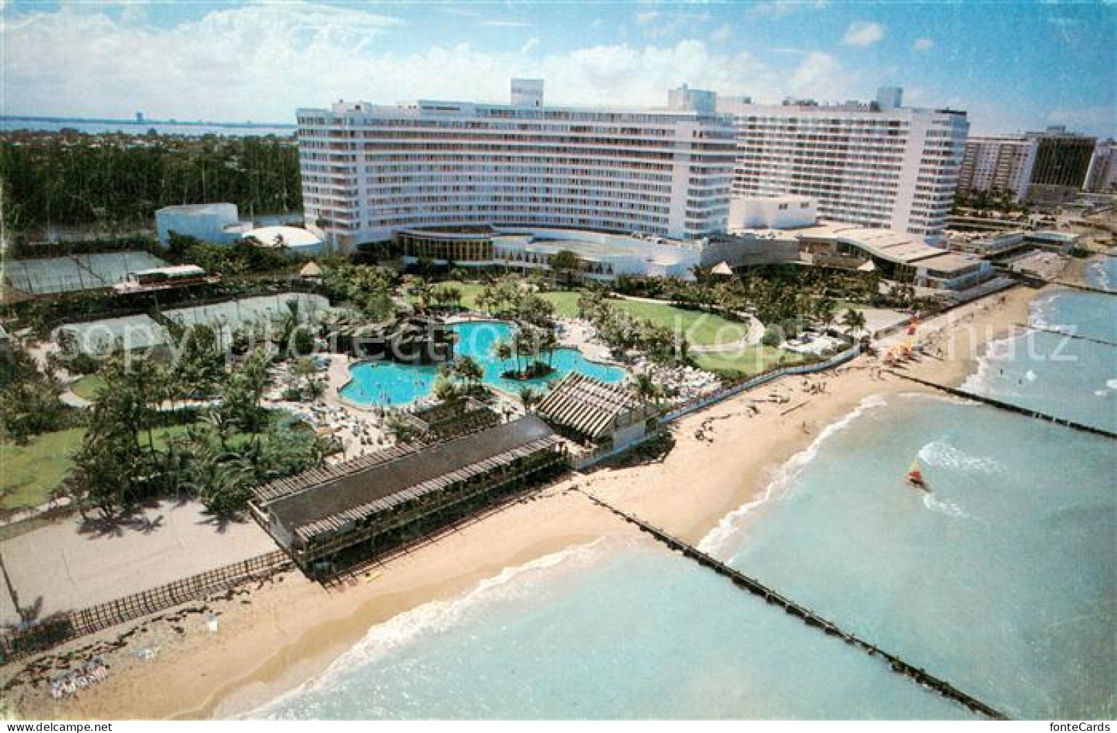 73645893 Miami_Beach Fontainebleau Hilton Fliegeraufnahme - Other & Unclassified