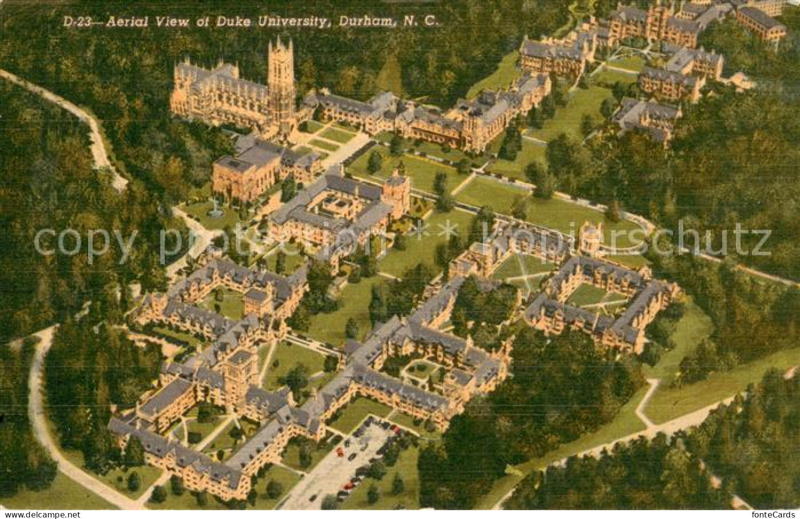 73645849 Durham_North_Carolina Aerial View Of Duke University  - Other & Unclassified