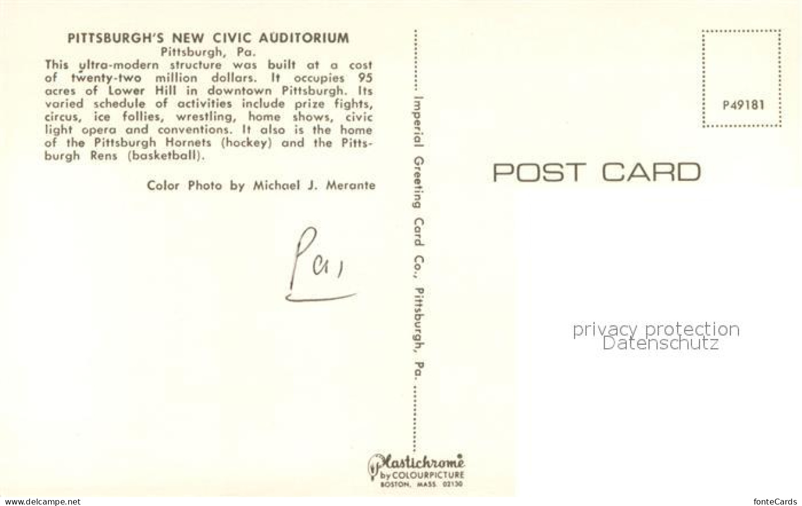 73645833 Pittsburgh New Civic Auditorium Fliegeraufnahme Pittsburgh - Other & Unclassified
