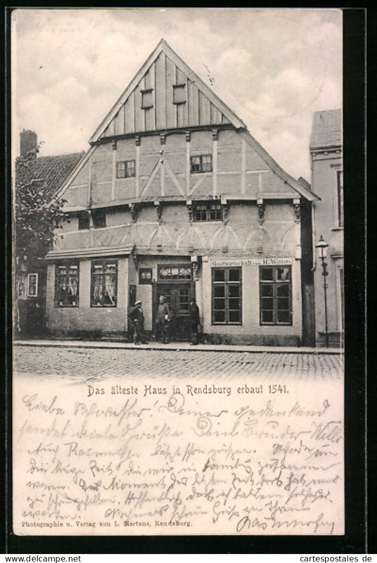 AK Rendsburg, Das älteste Haus Im Ort  - Rendsburg