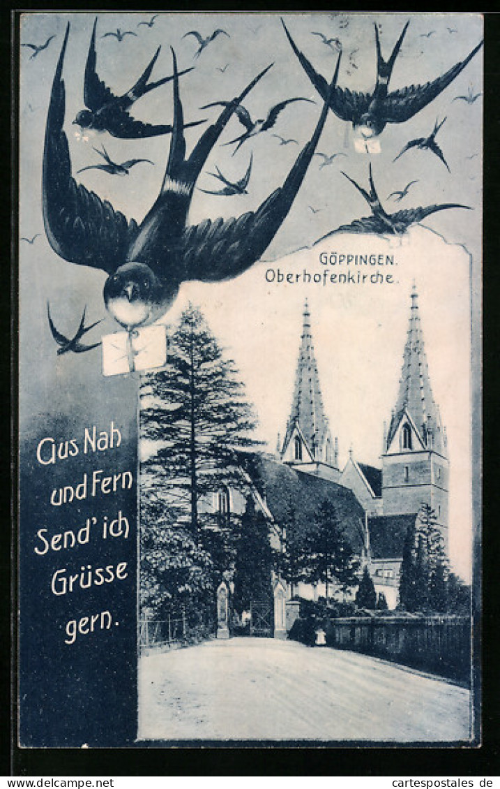 AK Göppingen, Partie An Der Oberhofenkirche  - Göppingen