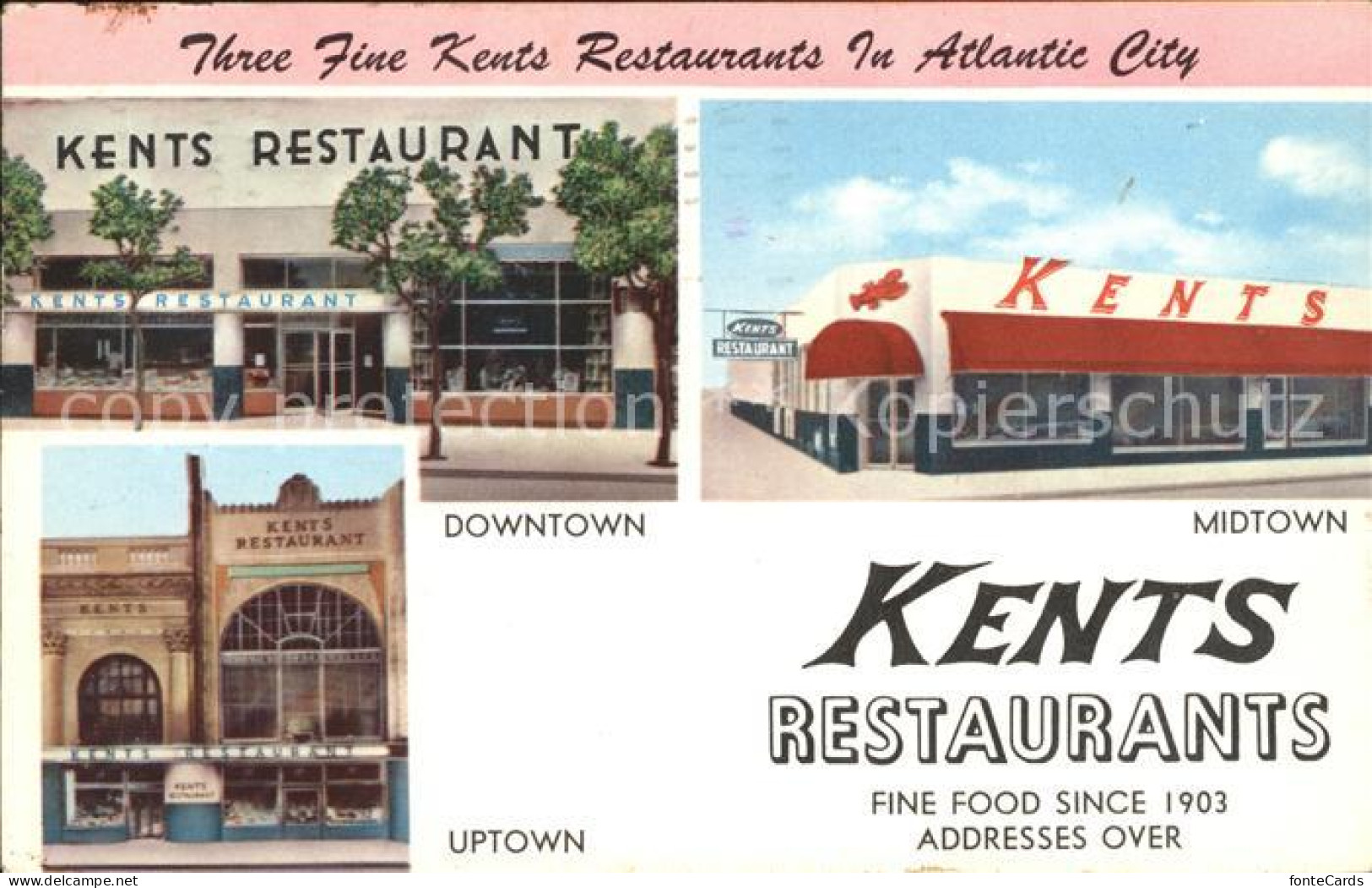 72072236 Atlantic_City_New_Jersey Fine Kents Restaurants  - Autres & Non Classés