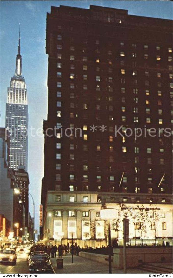 72060374 New_York_City Statler Hilton Hotel Empire State Building Skyscraper - Andere & Zonder Classificatie