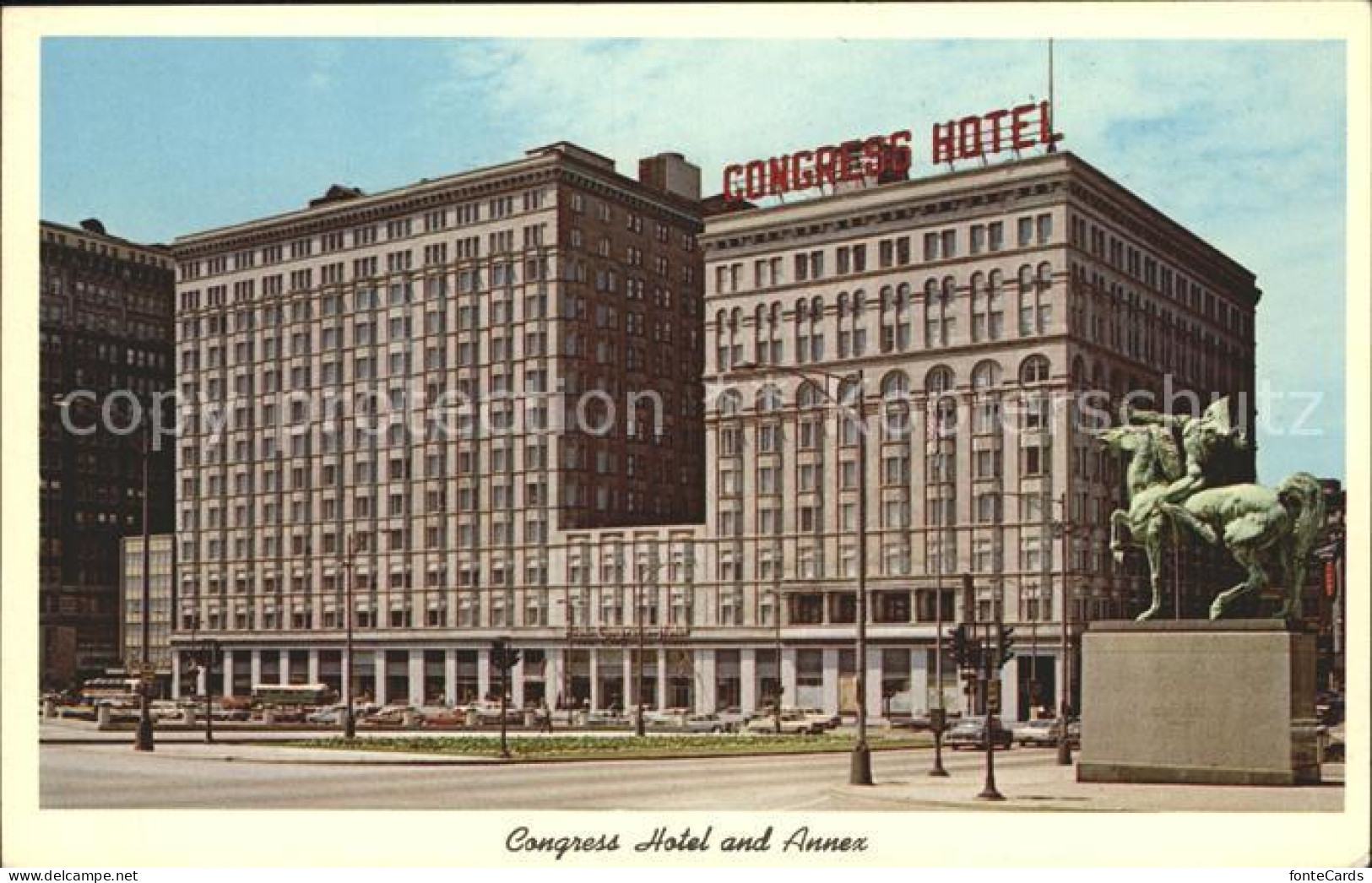 72059408 Chicago_Illinois Congress Hotel And Annex Michigan Avenue Monument - Autres & Non Classés