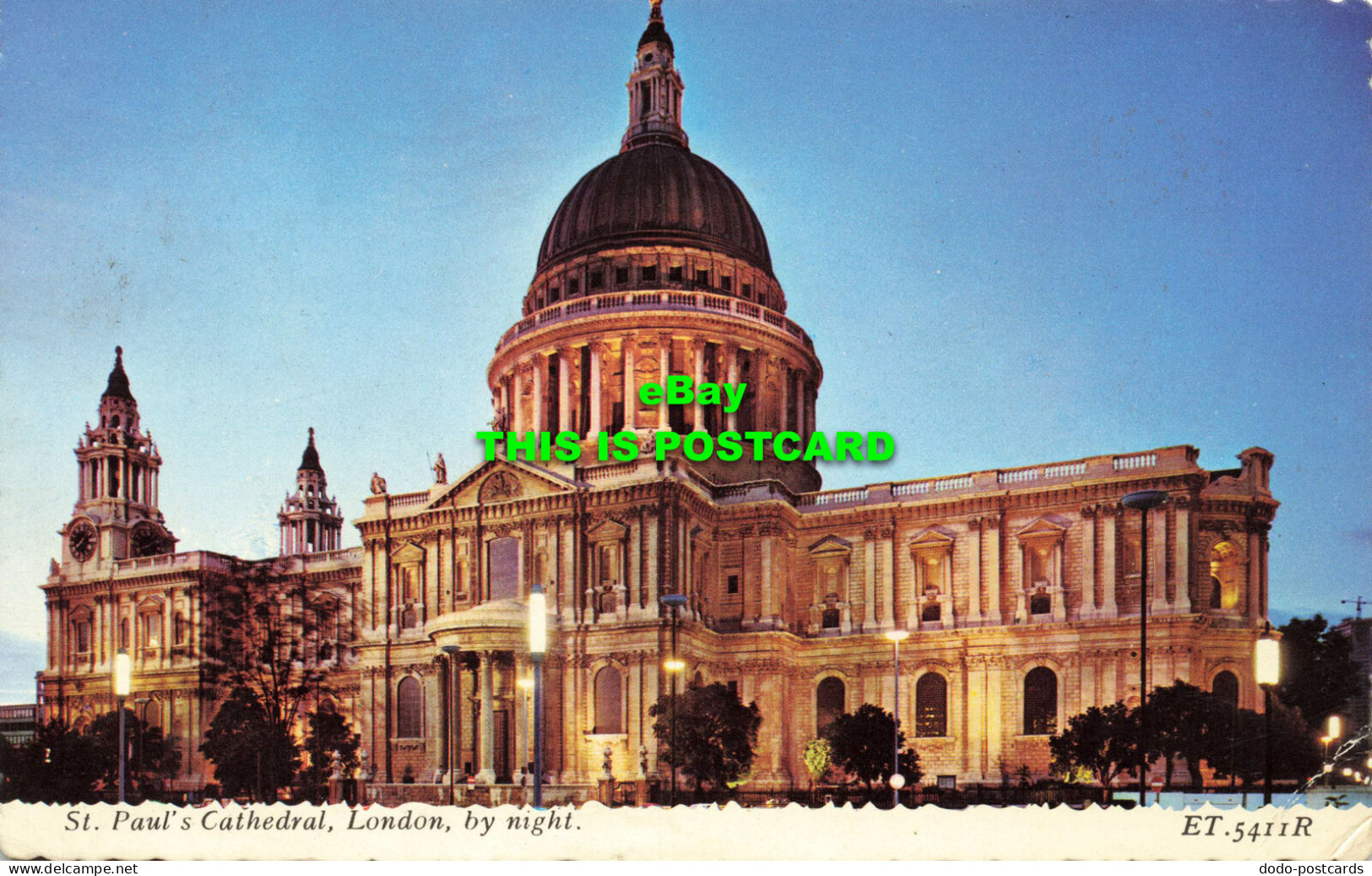 R580057 London By Night. St. Paul Cathedral. Valentine. 1972 - Sonstige & Ohne Zuordnung