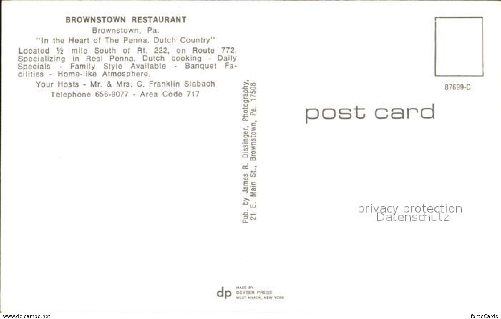 72047979 Brownstown Pennsylvania Restaurant Brownstown Pennsylvania - Other & Unclassified