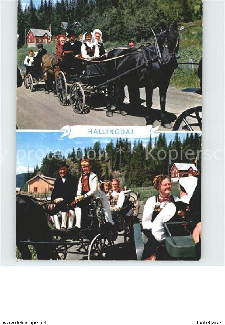 72037058 Hallingdal Wedding Procession Local Costumes Hallingdal - Norvège