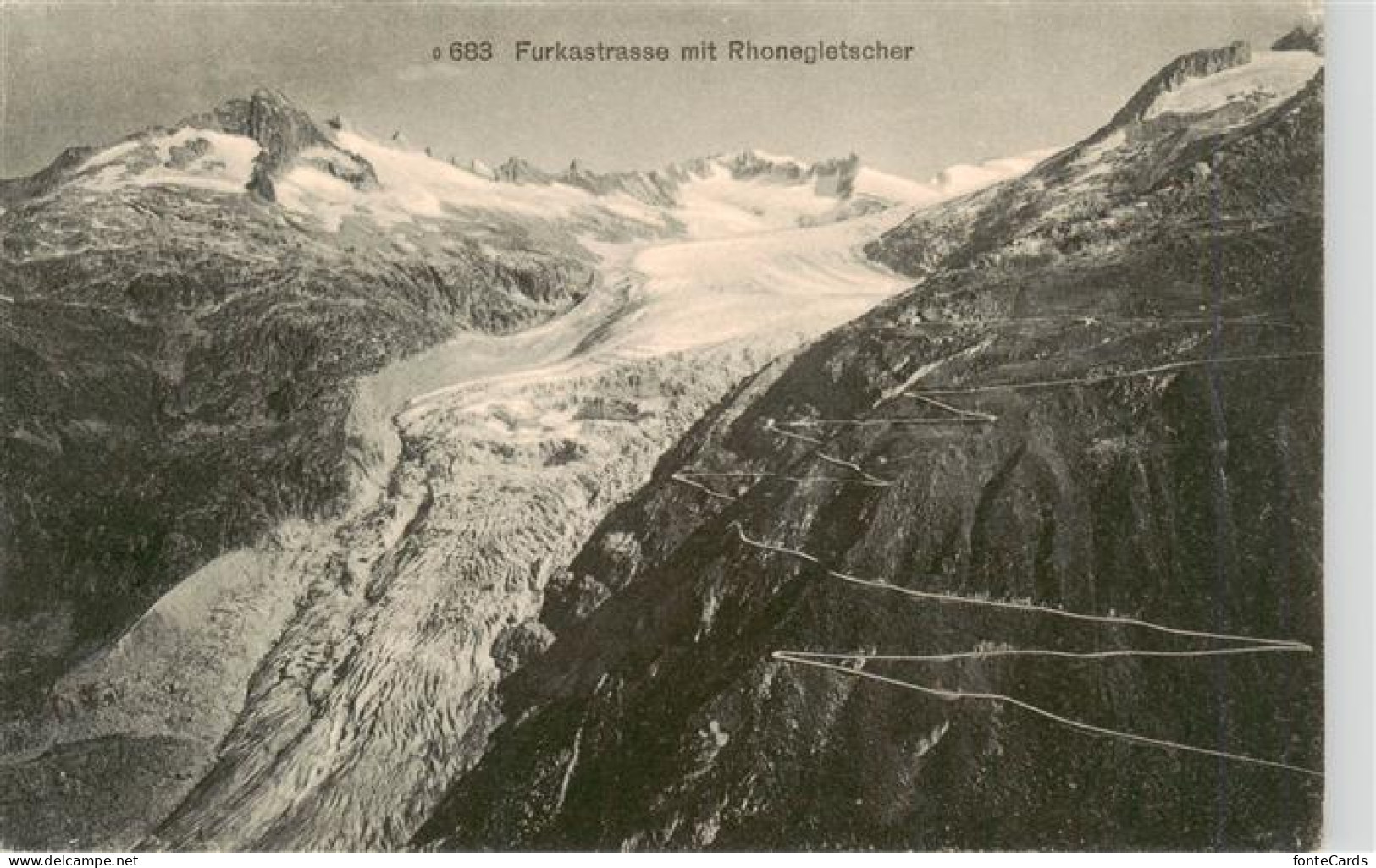 13950012 Furkastrasse_UR Mit Rhonegletscher Alpenpass Serpentinen - Other & Unclassified
