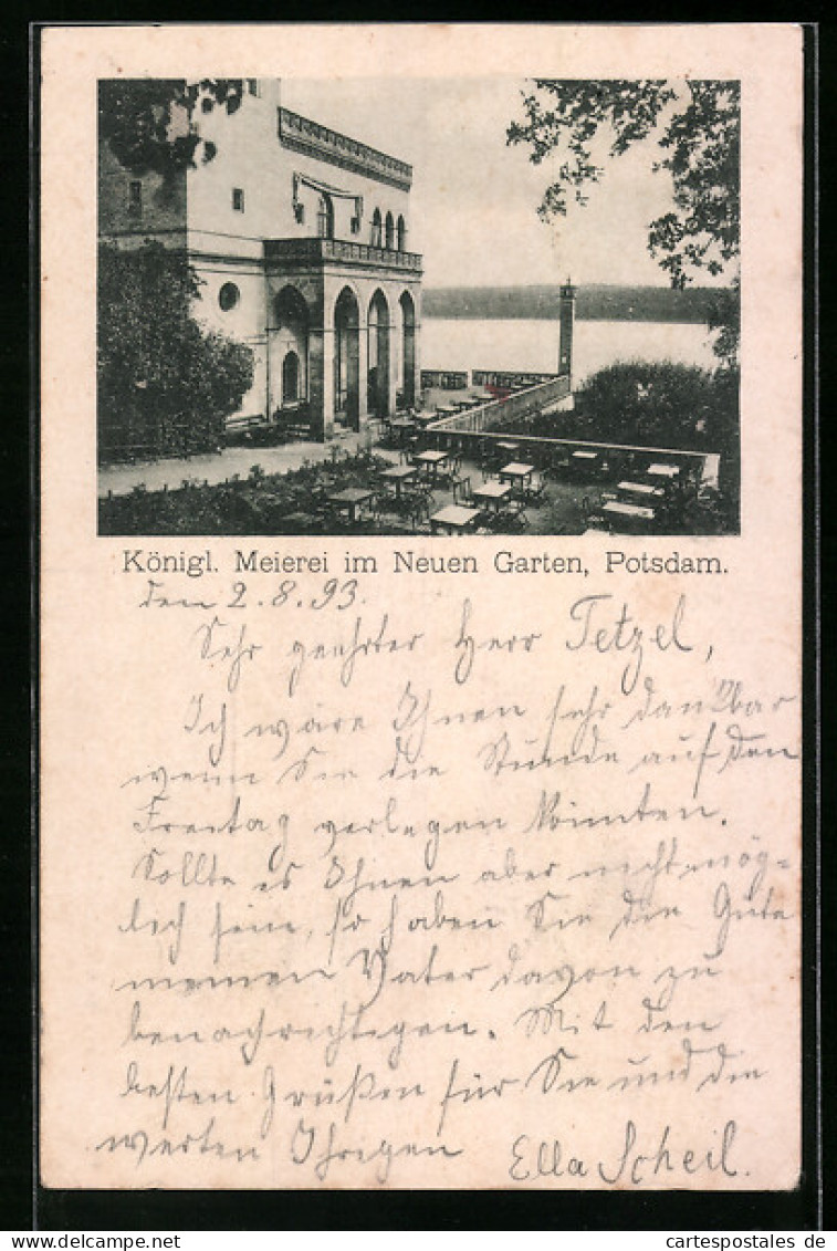 Vorläufer-AK Potsdam, 1893, Königl. Meierei Im Neuen Garten  - Potsdam