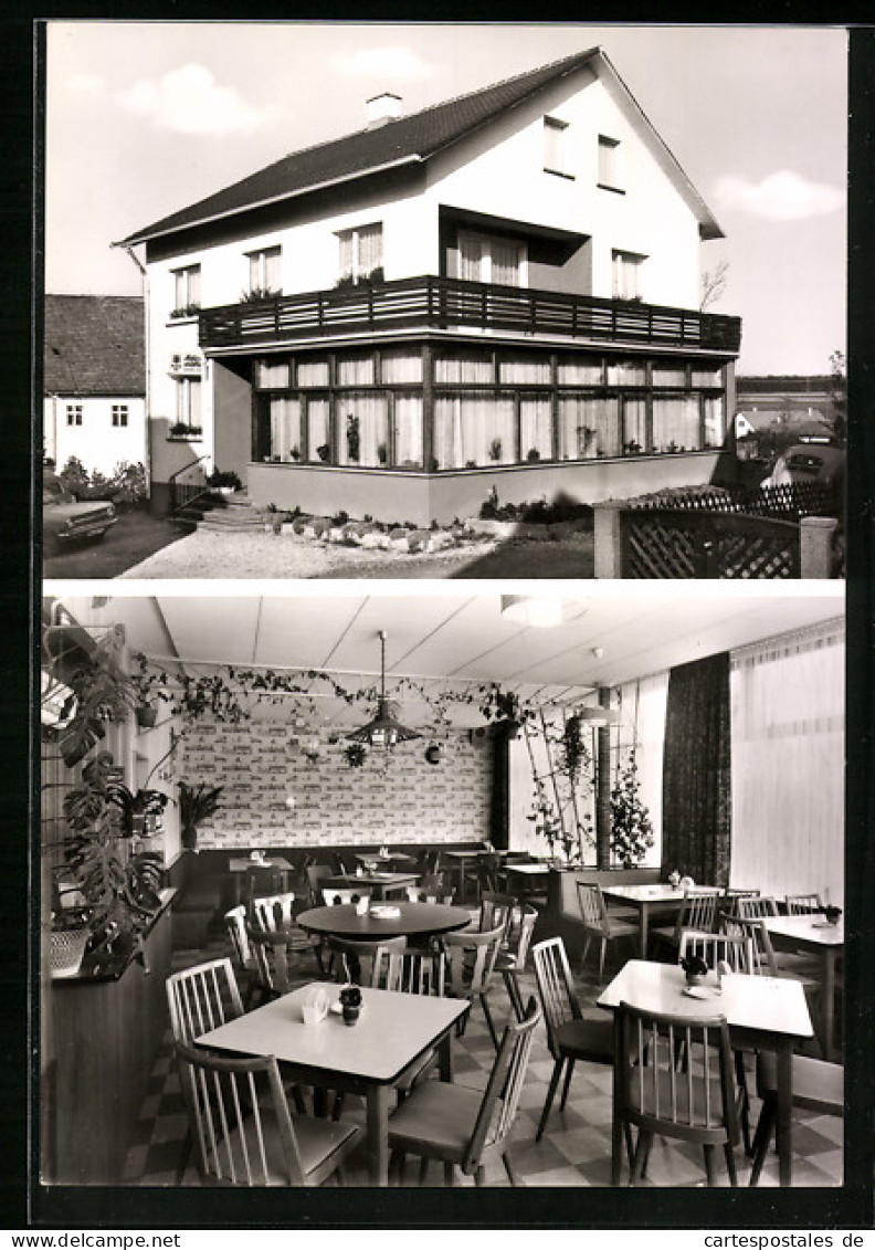 AK Schramberg-Heiligenbronn /Schwarzw., Gaststätte-Café Adlerstube - Haus Und Speiseraum  - Schramberg