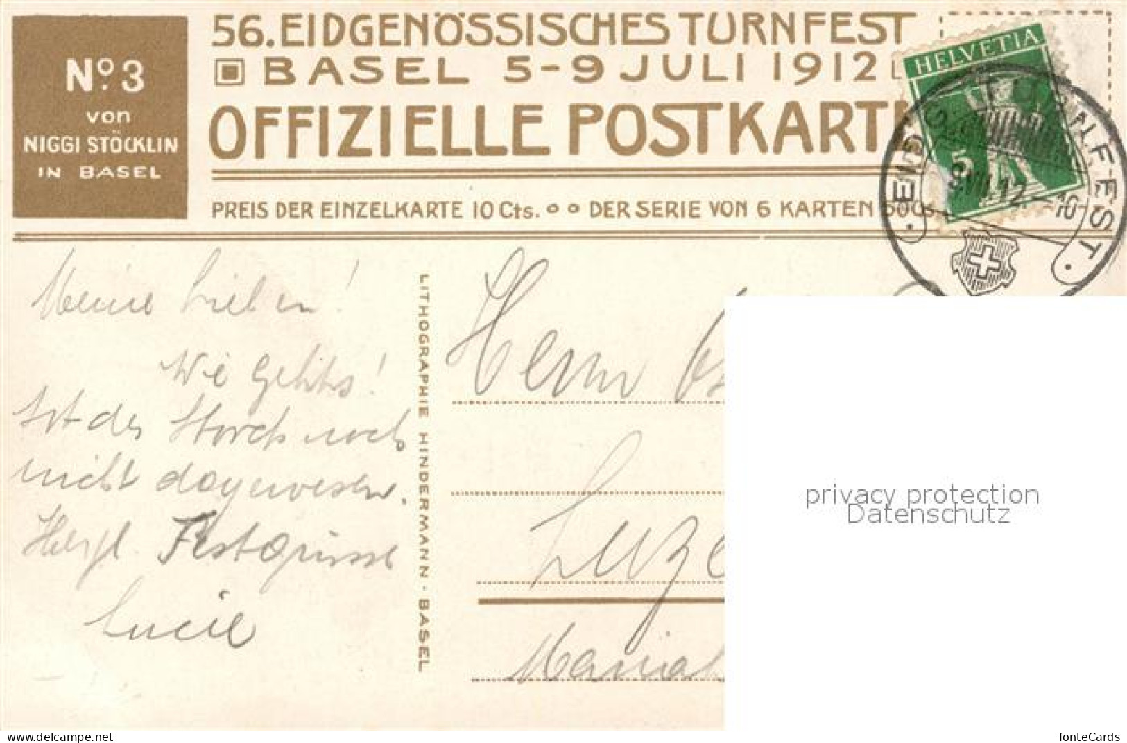 13566995 Basel BS 56. Eidgenoessisches Turnfest Basel BS - Other & Unclassified