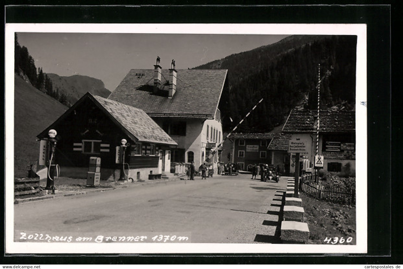 AK Brenner, Zollhaus Und Tankstelle Shell An Der Grenze  - Douane