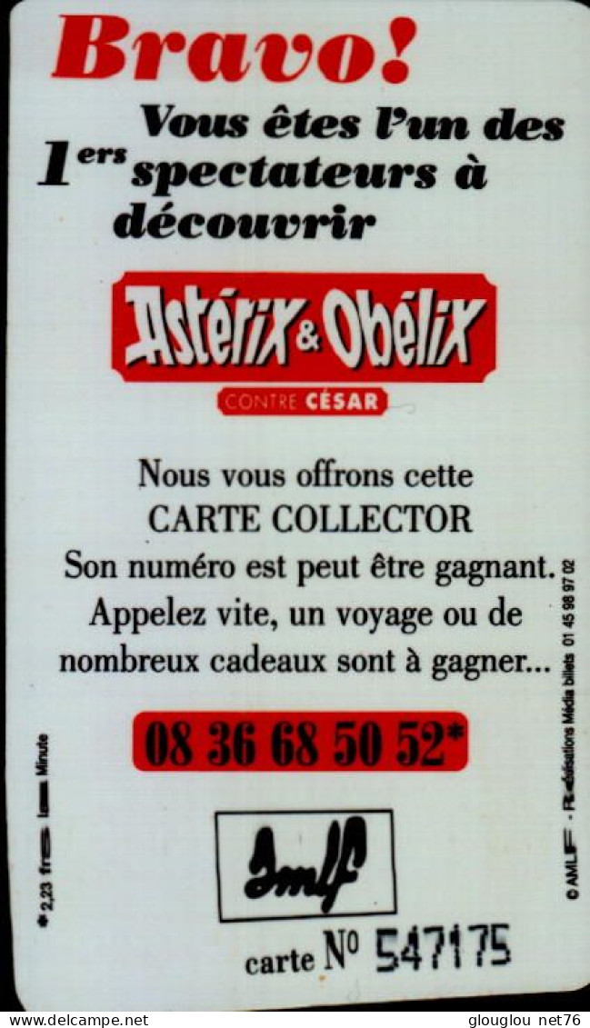 CARTE COLLECTION...ASTERIX ET OBELIX....CHRISTIAN CLAVIER.... - Other & Unclassified