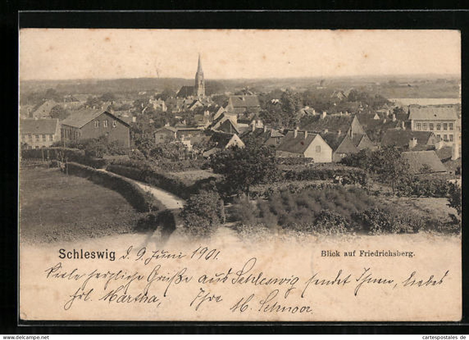 AK Schleswig, Blick Auf Friedrichsberg  - Schleswig