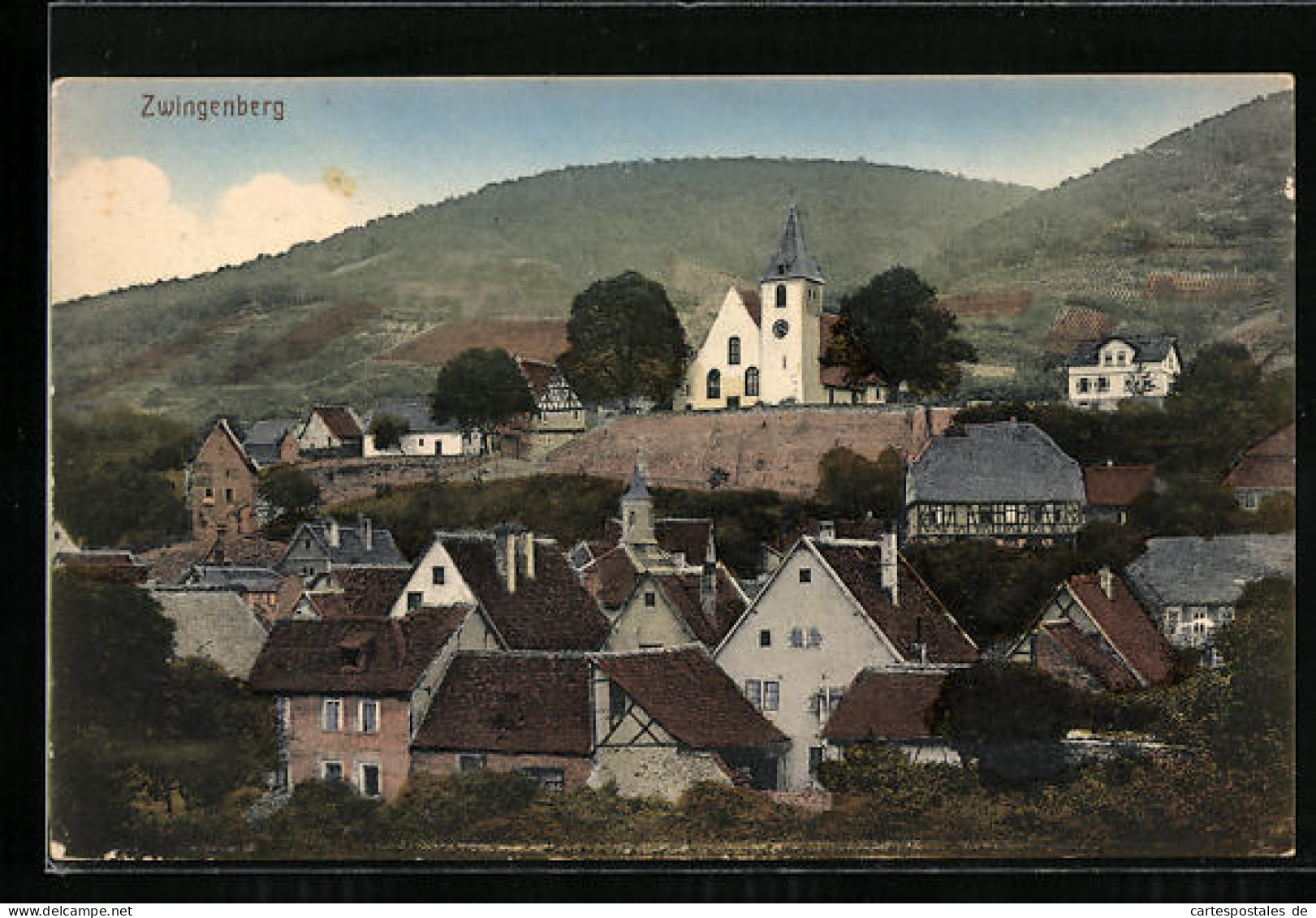 AK Zwingenberg, Ortsansicht Mit Kirche  - Other & Unclassified