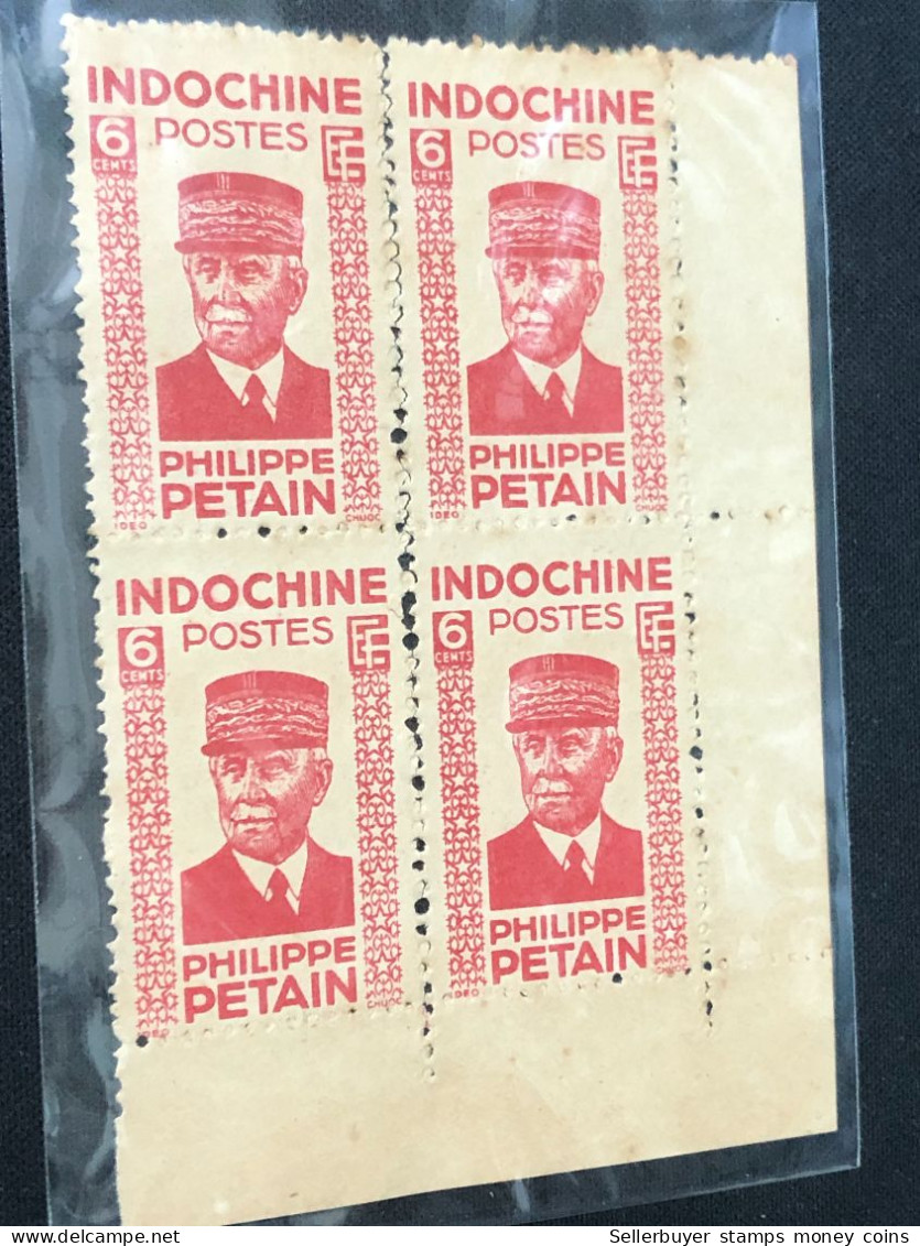 VIET NAM STAMPS INDO CHINA-(4-STAMPS ERROR Printed Permeability Print MNH NGAI-)1943-4 STAMPS - Vietnam