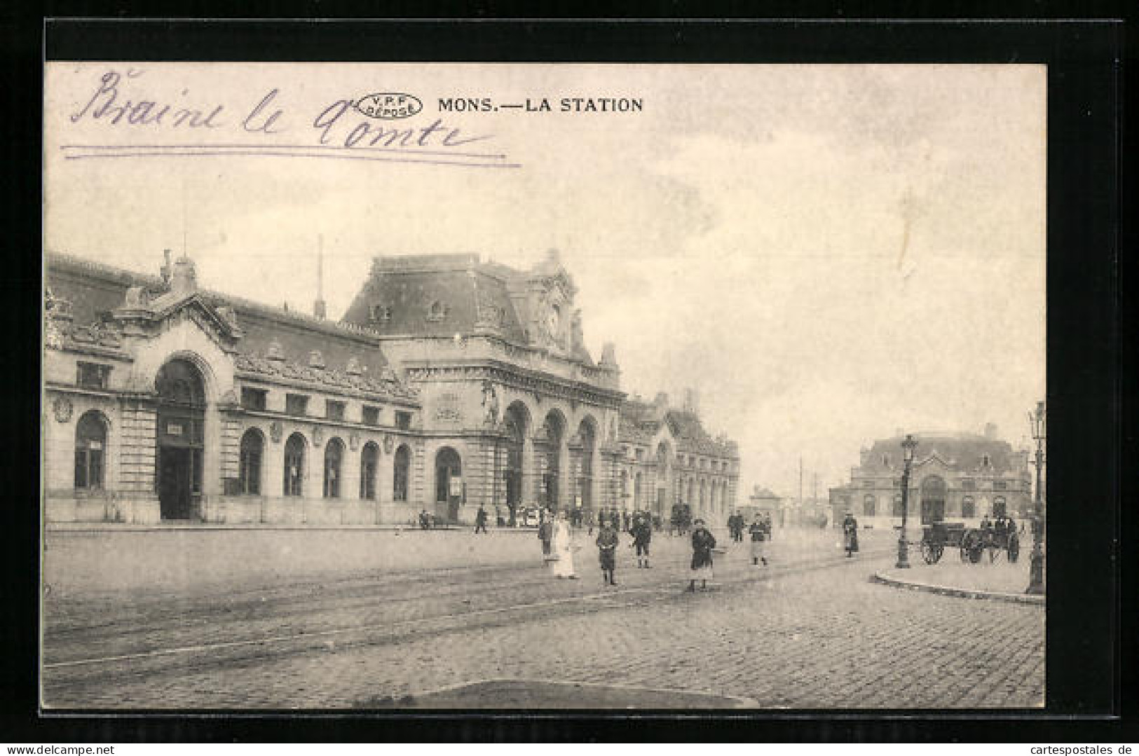 AK Mons, La Station, Bahnhof  - Mons