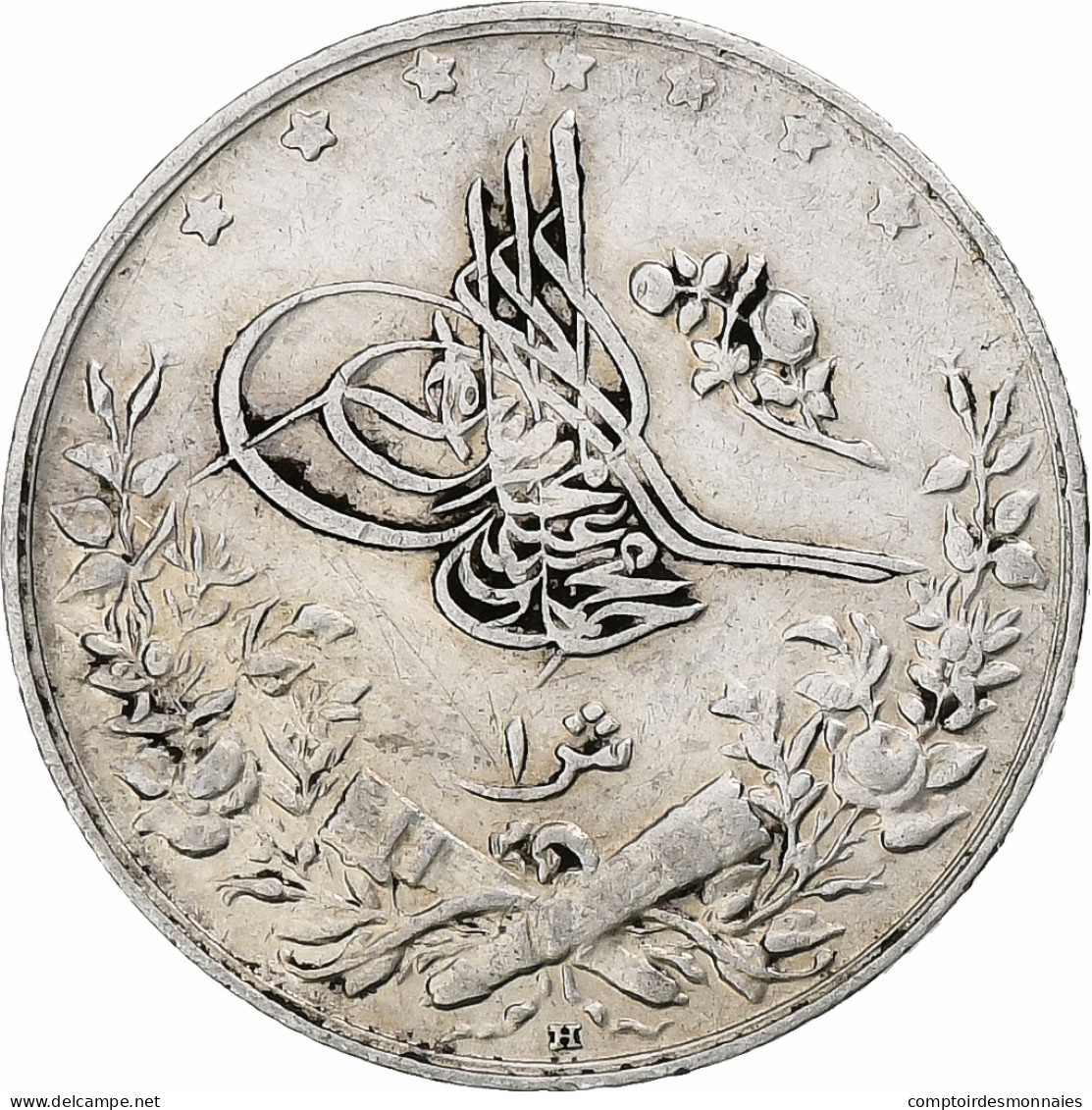 Égypte, Muhammad V, Qirsh, AH 1327-2 / 1910, Heaton, Argent, TTB, KM:305 - Egypt