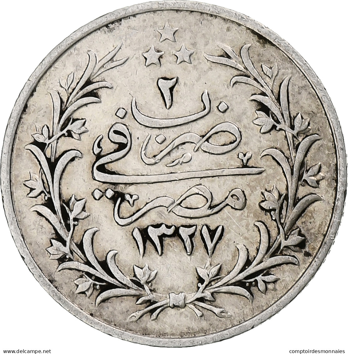 Égypte, Muhammad V, Qirsh, AH 1327-2 / 1910, Heaton, Argent, TTB, KM:305 - Aegypten