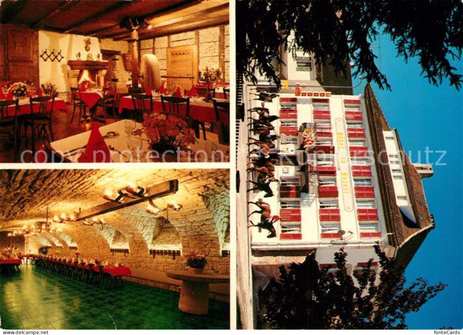 13235755 Le Noirmont Franches-Montagnes Hotel Du Soleil Restaurant Salle Le Noir - Andere & Zonder Classificatie