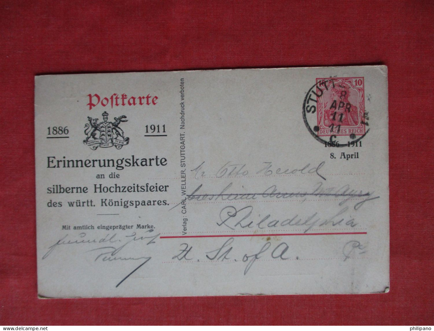 Silberhochzeit Des Königspaares Von Württemberg 1911, -    Ref 6398 - Koninklijke Families