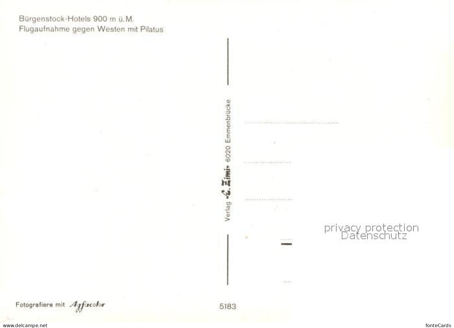 13170735 Buergenstock Fliegeraufnahme Pilatus Buergenstock - Autres & Non Classés