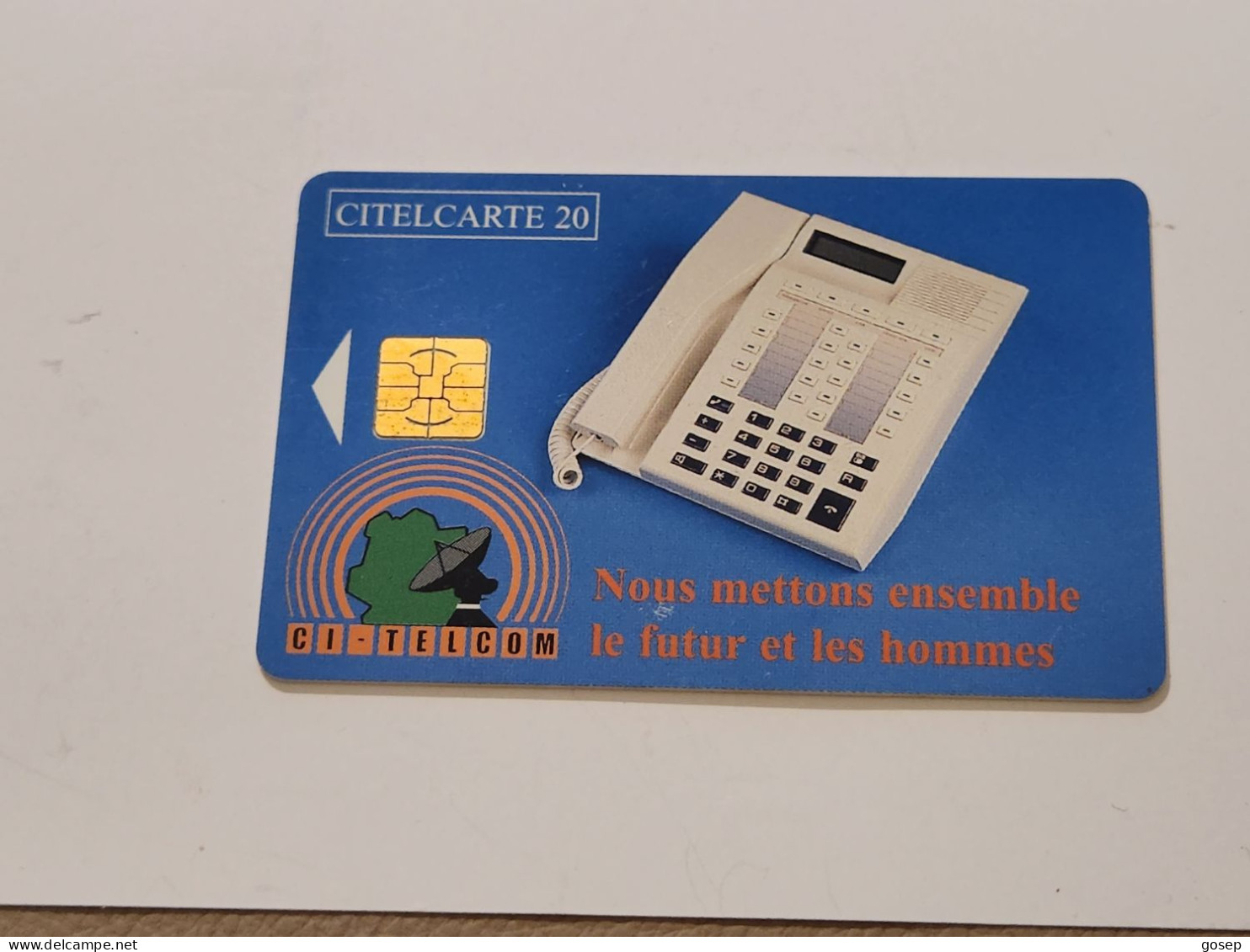 Ivory Coast-CI-CIT-0019)-telephone Nous-(34)-(20units)-(000190476)-(tirage-150.000)-used Card+1card Prepiad Free - Costa De Marfil