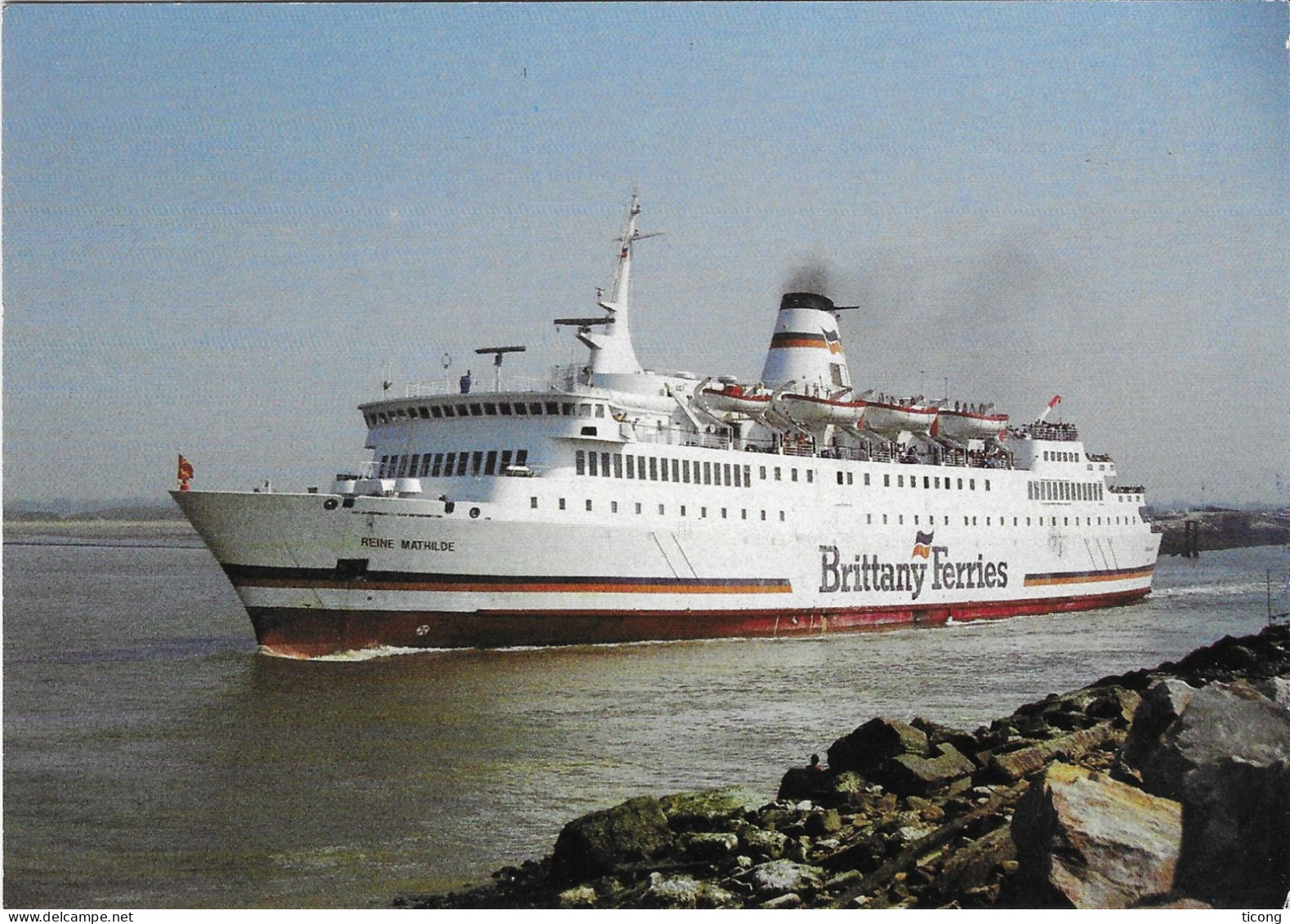 OUISTREHAM RIVA BELLA CALVADOS - BRITTANY FERRIES REINE MATHILDE, EDITION DUBRAY A CONCHES EURE, VOIR LE SCANNER - Ouistreham