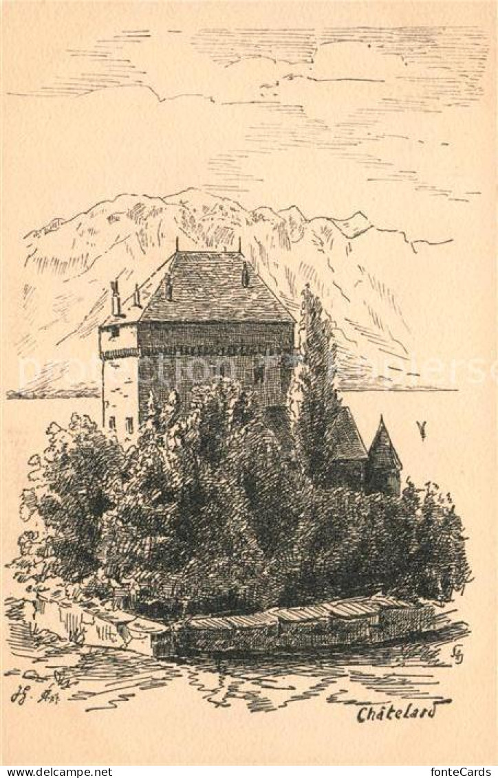 13114815 Le Chatelard Saint-Maurice Chateau Dessin Schloss Kuenstlerkarte Les Mo - Other & Unclassified