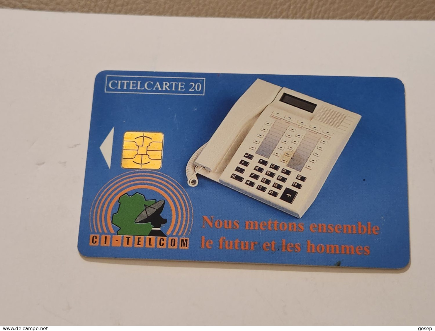 Ivory Coast-CI-CIT-0019)-telephone Nous-(38)-(20units)-(000246874)-(tirage-150.000)-used Card+1card Prepiad Free - Costa D'Avorio