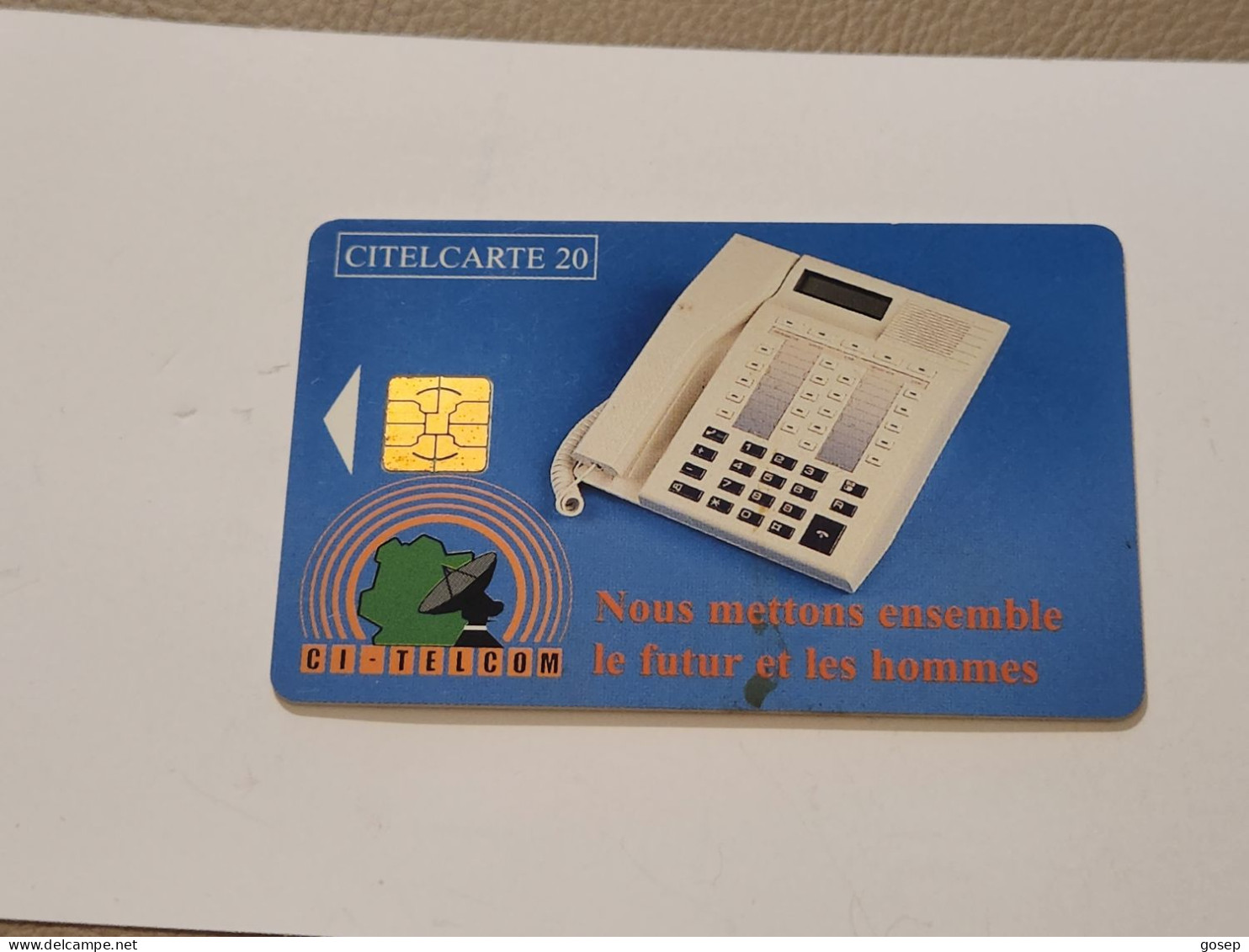 Ivory Coast-CI-CIT-0019)-telephone Nous-(39)-(20units)-(000246935)-(tirage-150.000)-used Card+1card Prepiad Free - Costa De Marfil