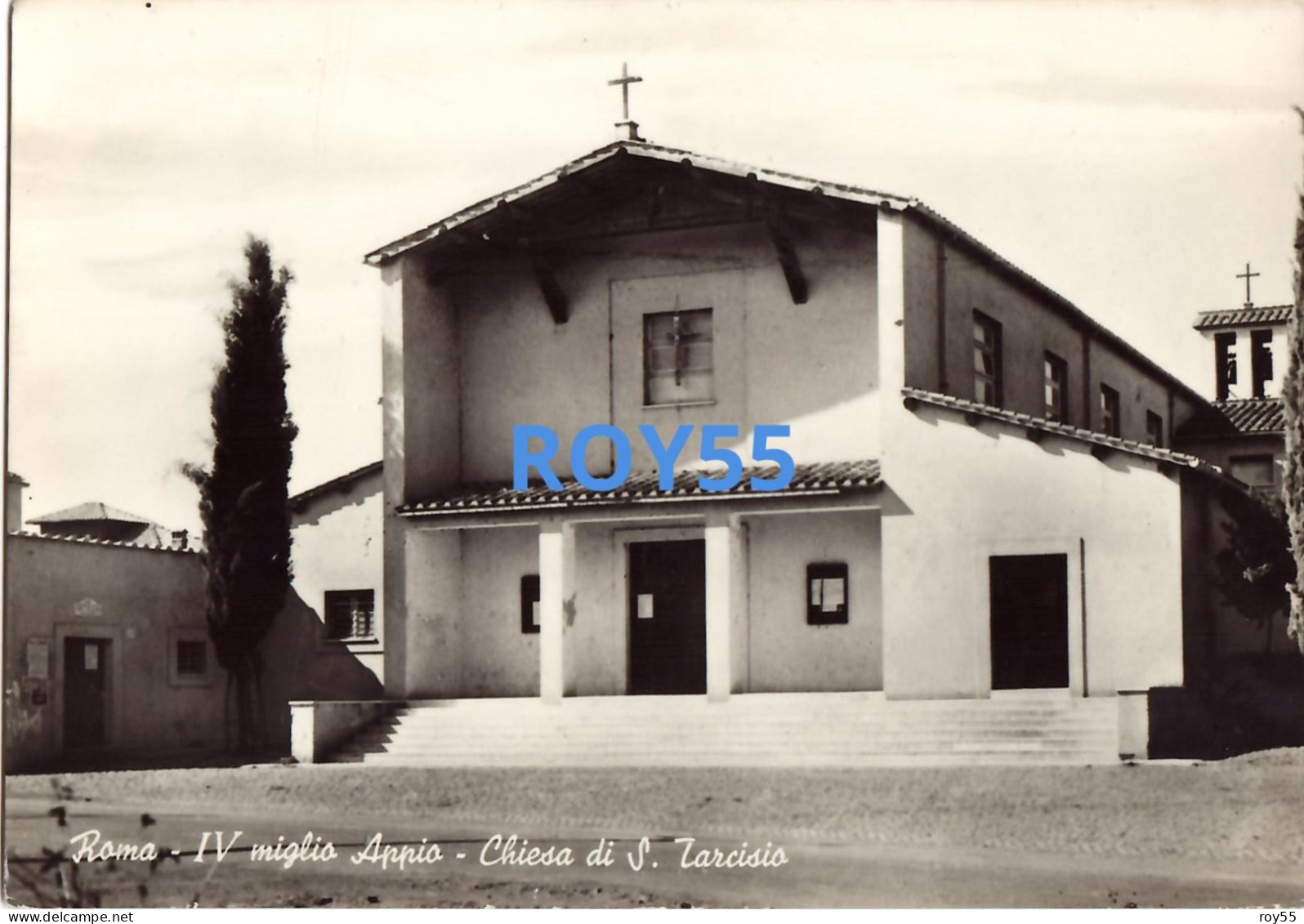 Lazio-roma Quartiere Appio Pignatelli IV Miglio Chiesa Di San Tarcisio Veduta Ingresso Chiesa Anni 50 60 - Eglises