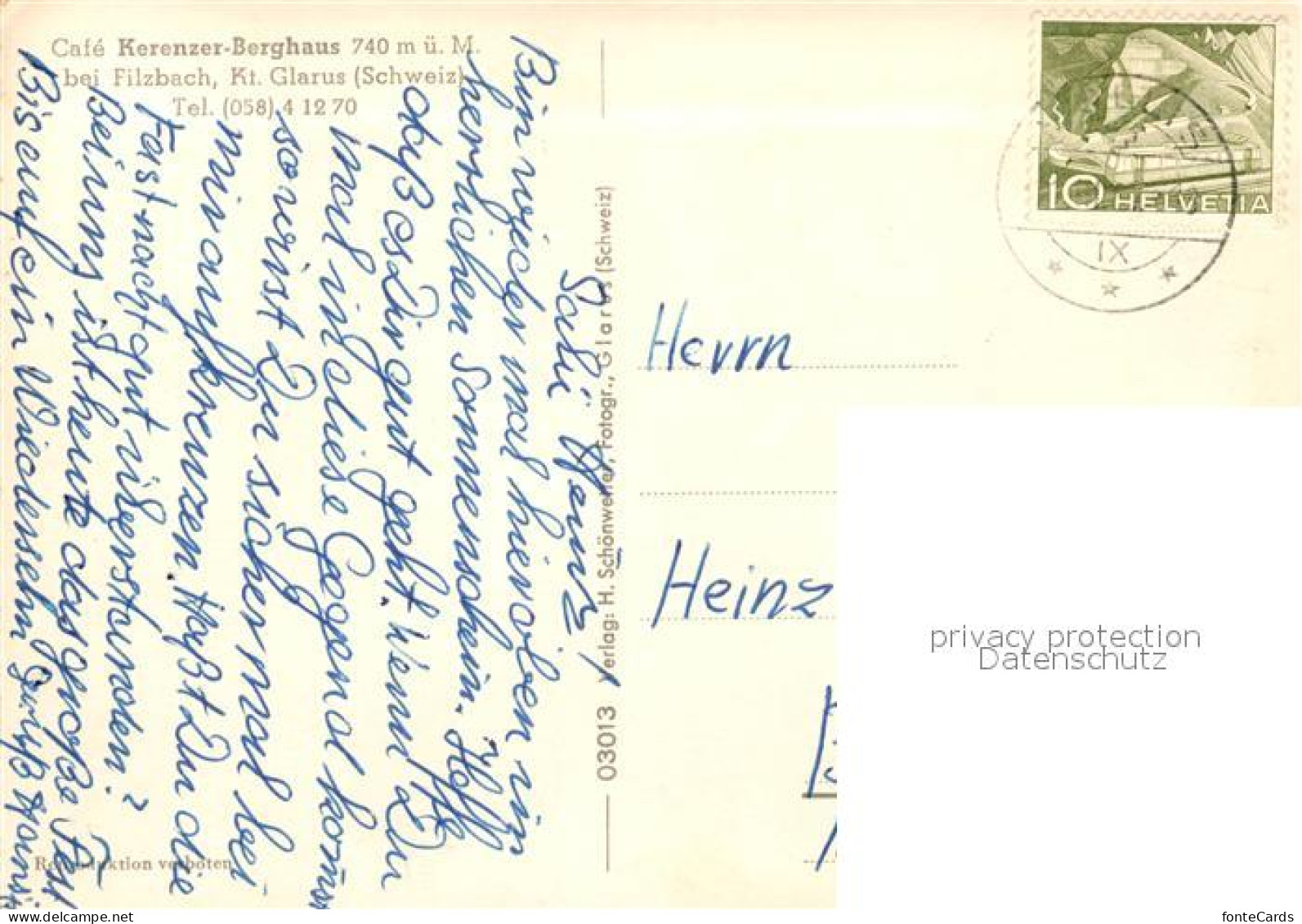 13101805 Filzbach Cafe Kerenzer-Berghaus Filzbach - Other & Unclassified