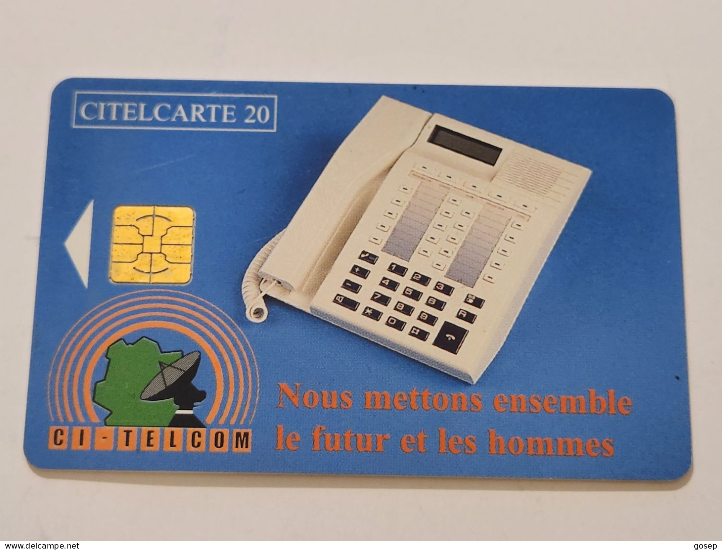 Ivory Coast-CI-CIT-0019)-telephone Nous-(42)-(20units)-(000247652)-(tirage-150.000)-used Card+1card Prepiad Free - Costa D'Avorio