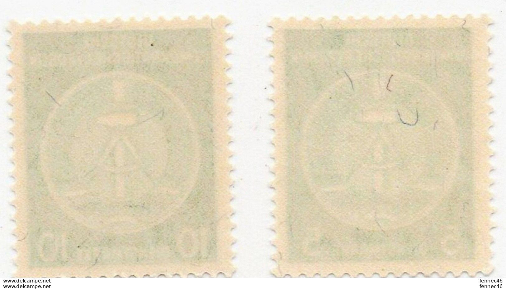 * 2 Timbres - DEUTSCHE DEMOKRATISCHE REPUBLIK DIENSTMARKE 5 Et10 - Unused Stamps