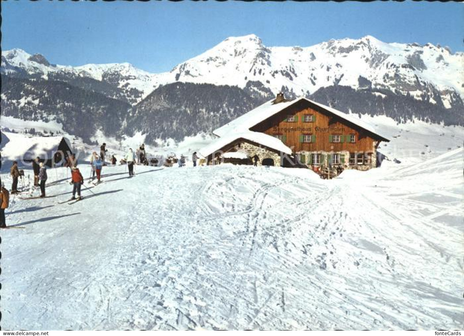 11871751 Churfirsten Berggasthaus Sellamatt Skifahrer St Gallen - Sonstige & Ohne Zuordnung