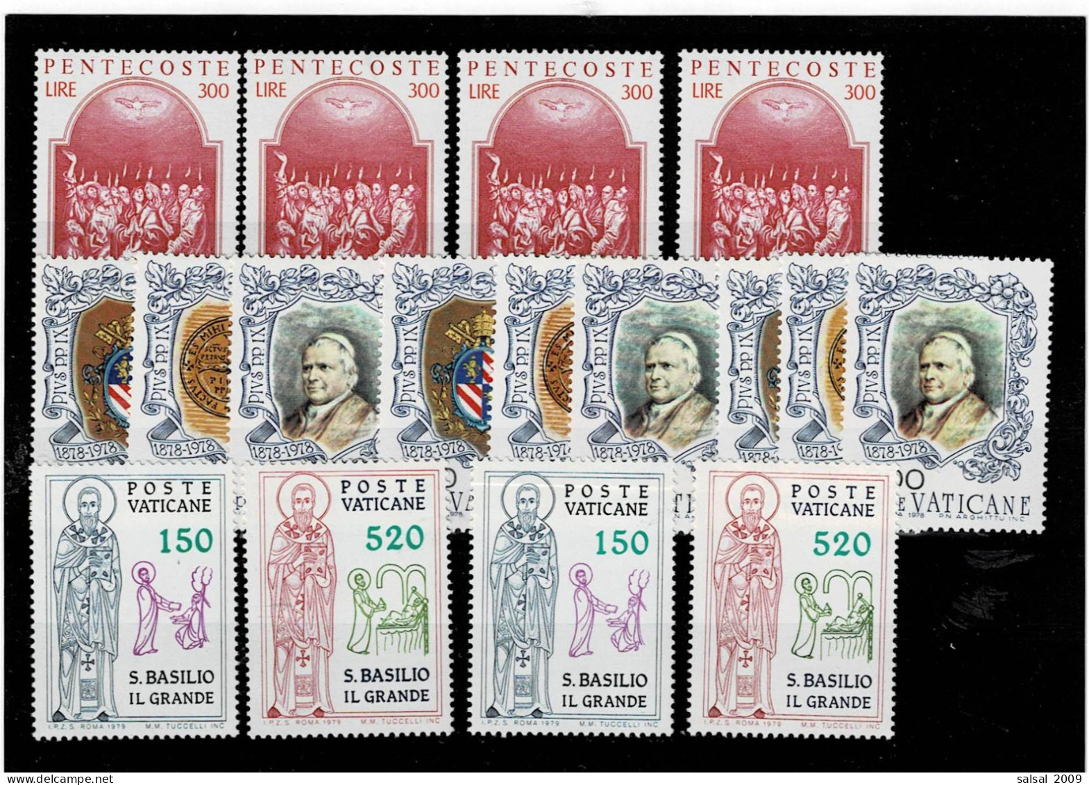 VATICANO ,"Pentecoste +Pio IX+ S.Basilio" ,3 Serie Complete MNH ,qualita Ottima - Unused Stamps