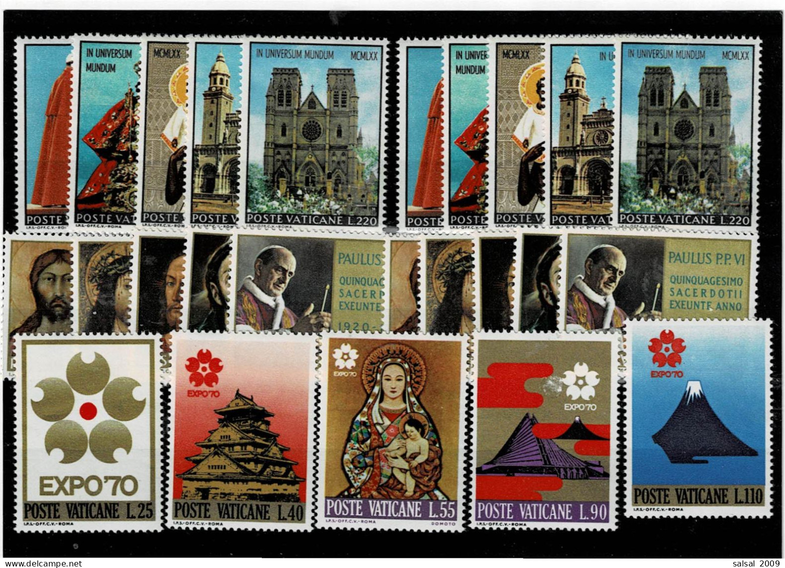 VATICANO ,5 Serie Complete MNH ,qualita Ottima - Unused Stamps