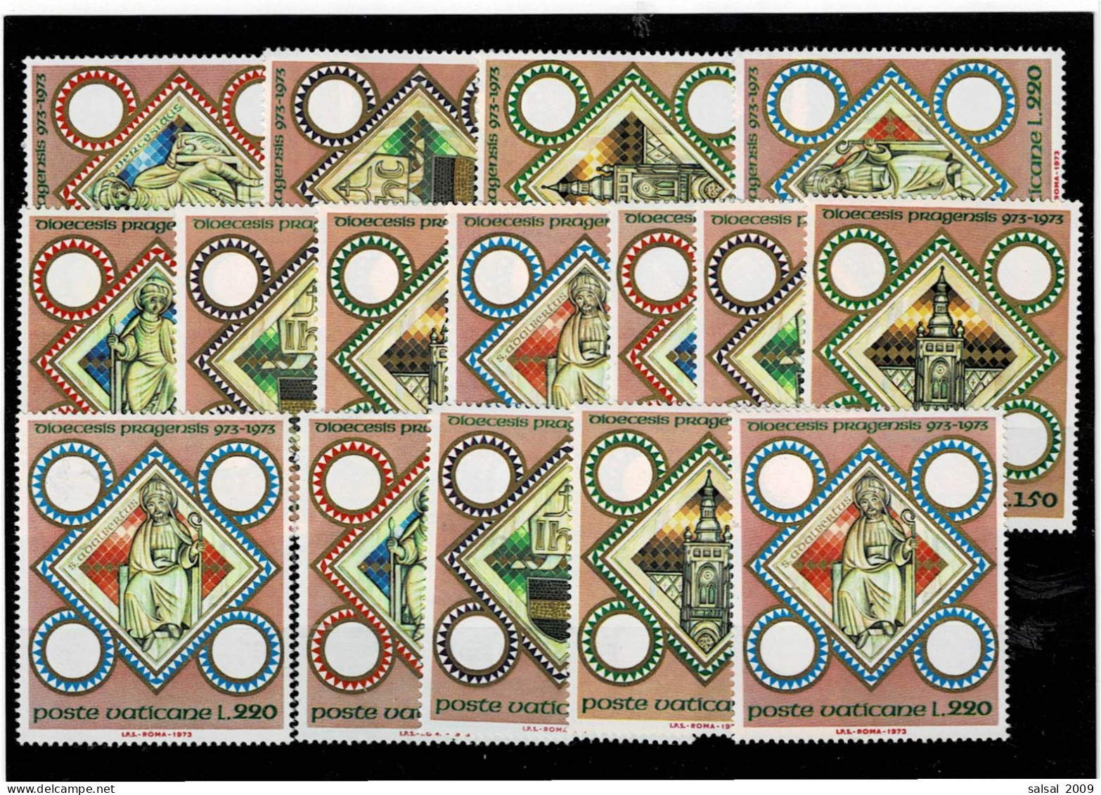 VATICANO ,Diolesi Di Praga" 4 Serie Complete MNH ,qualita Ottima - Unused Stamps