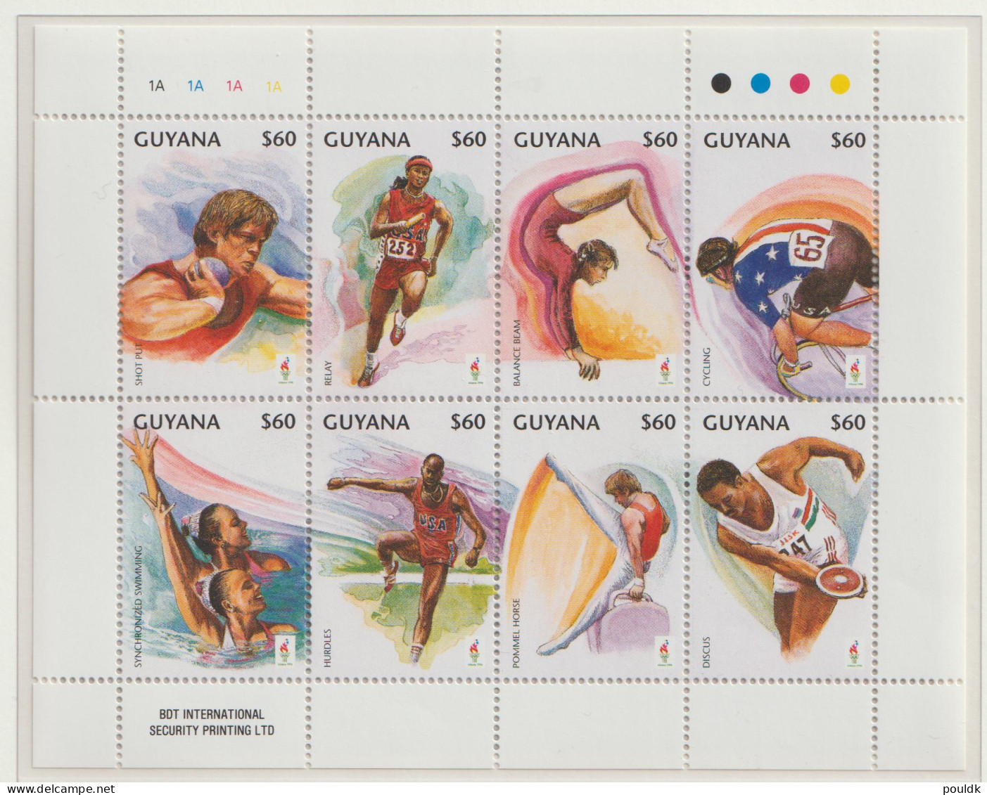 Guyana Two Souvenir Sheets From Olympic Games In Atlanta 1996 MNH/**. Postal Weight Approx. 0,04 Kg. Please Read - Summer 1996: Atlanta