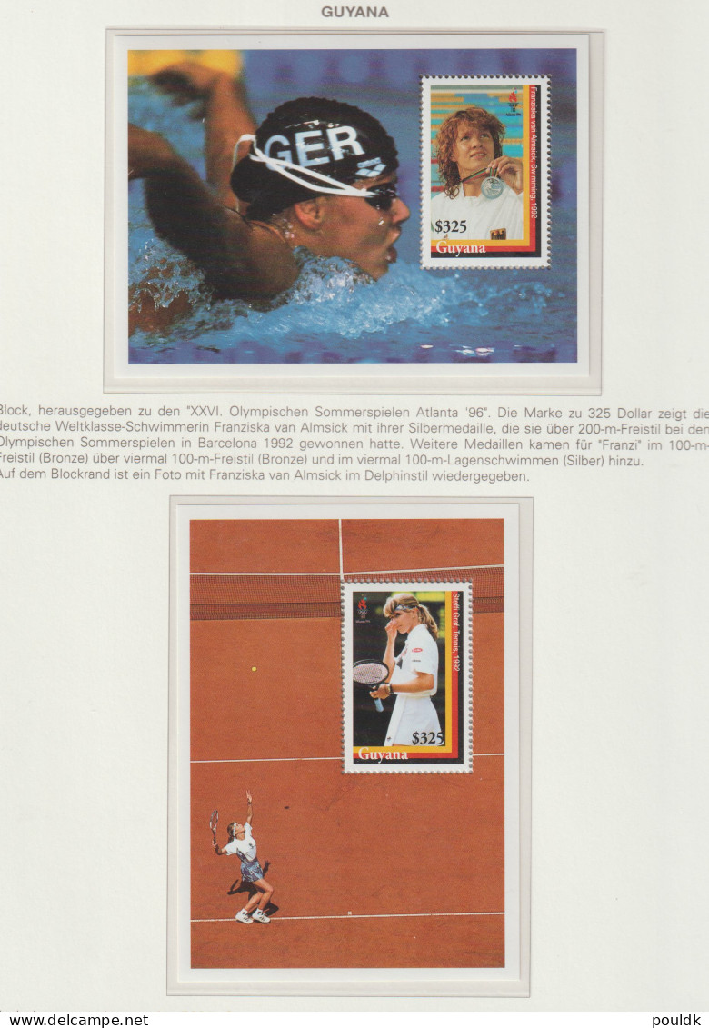 Guyana Two Souvenir Sheets From Olympic Games In Atlanta 1996 MNH/**. Postal Weight Approx. 0,04 Kg. Please Read - Ete 1996: Atlanta