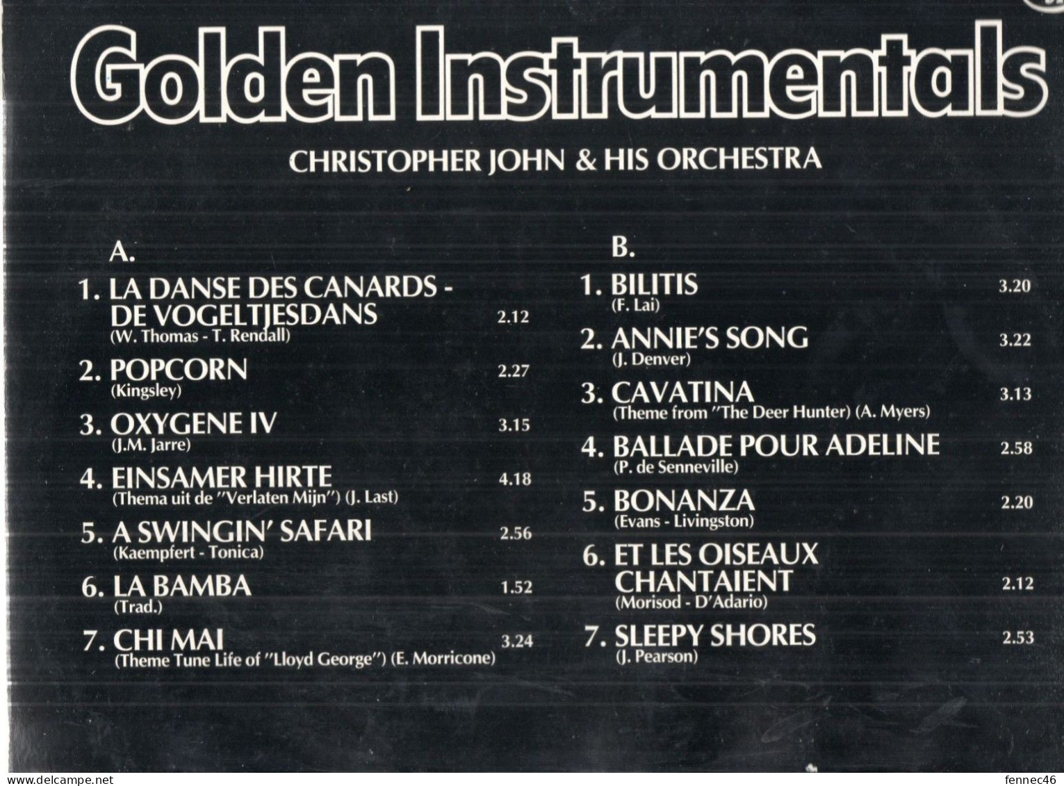 * Vinyle 33t - Christopher John Et Son Orchestre - Golden Instrumentals - Strumentali