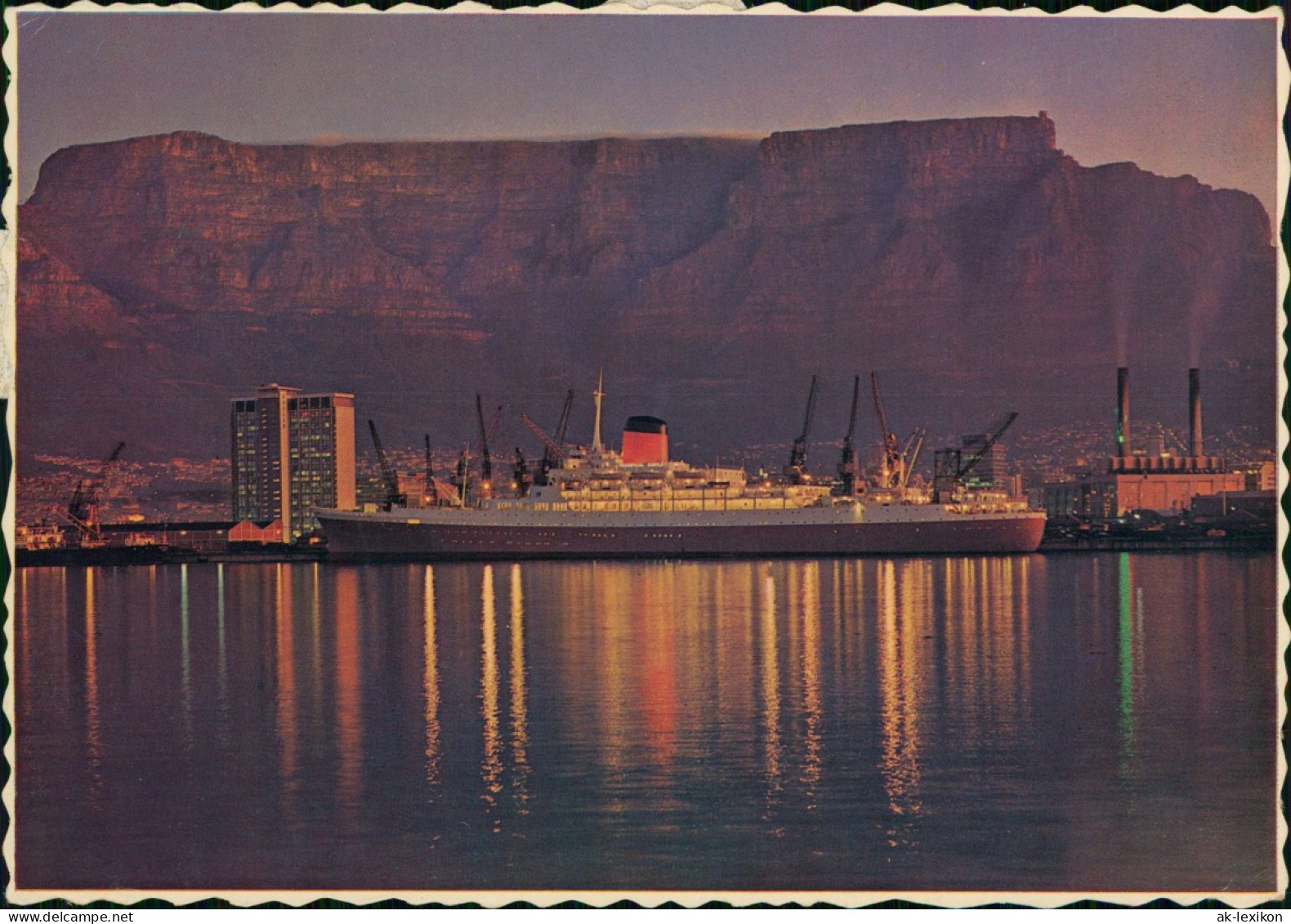 Postcard Kapstadt Kaapstad Umland-Ansicht, Schiff Im Hafen 1966 - Zuid-Afrika