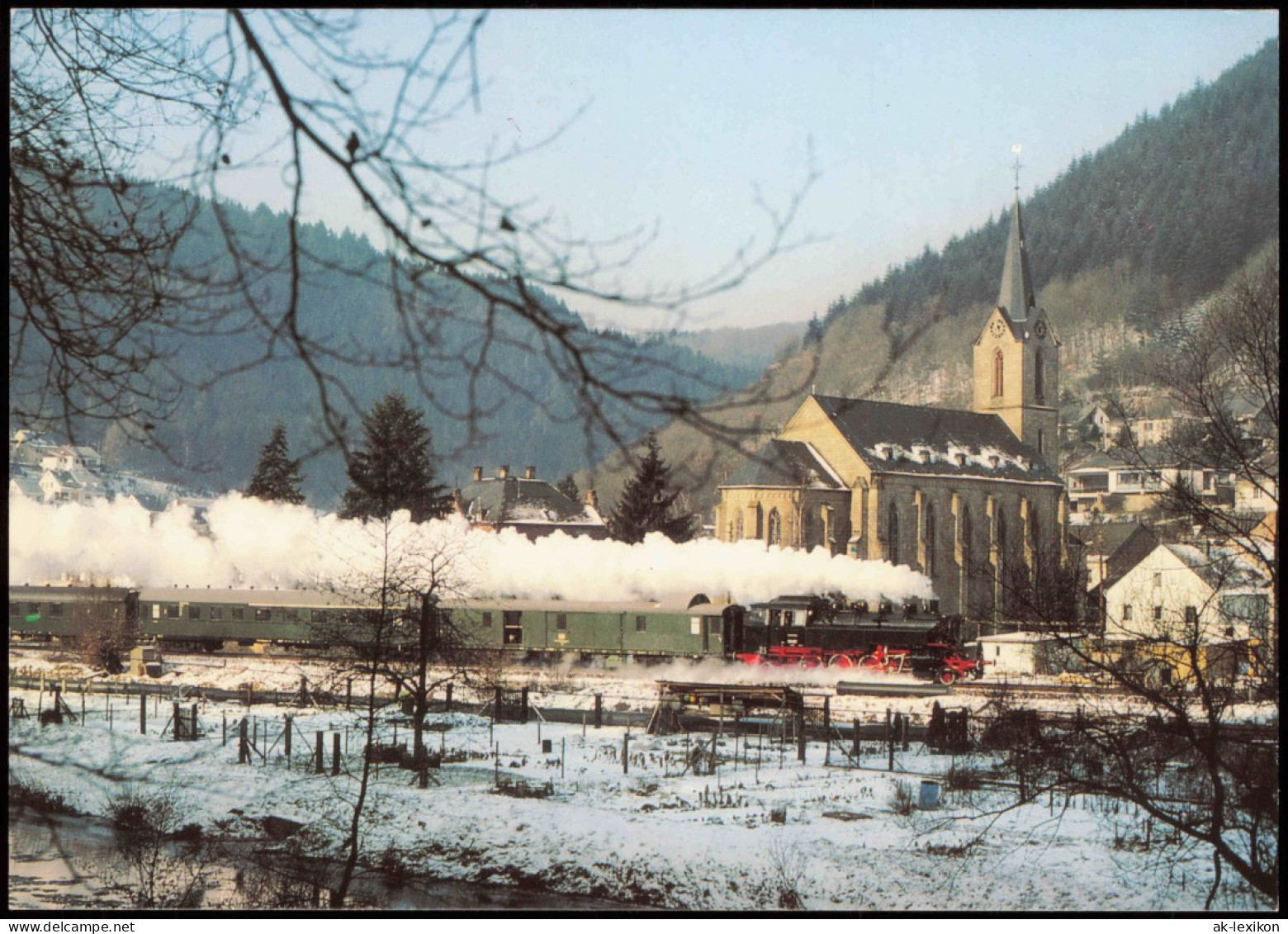 Verkehr & Eisenbahn Motivkarte Dampflokomotive In Der Eifel 1980 - Trains