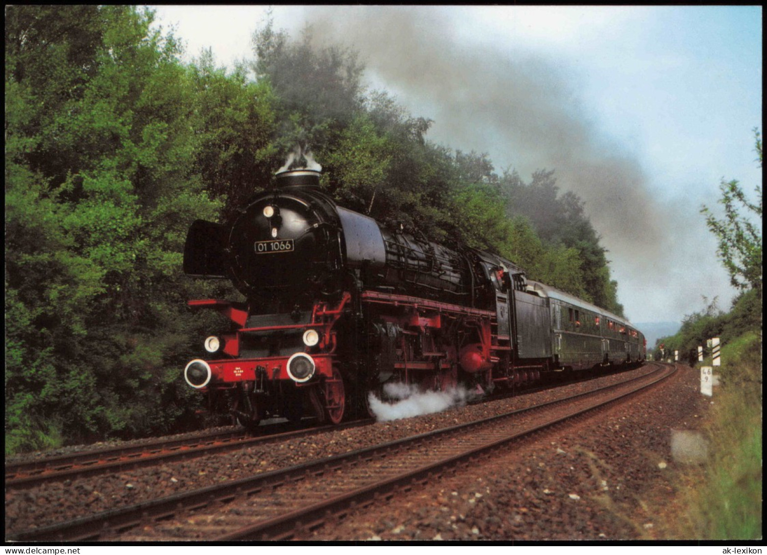 Verkehr & Eisenbahn Motivkarte Dampflokomotive Schnellzuglok 1980 - Trains