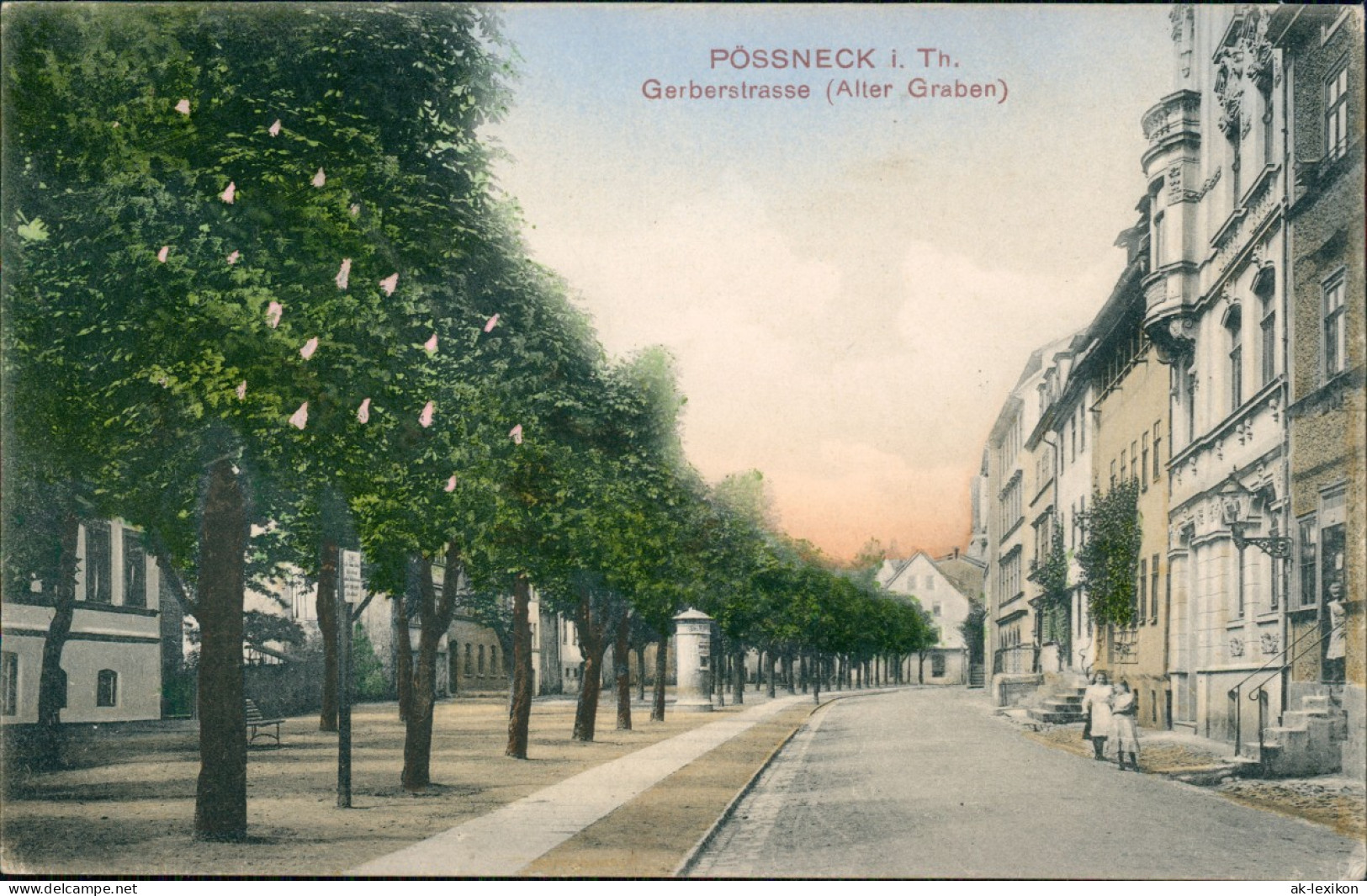 Ansichtskarte Pößneck Gerberstrasse 1912 - Pössneck