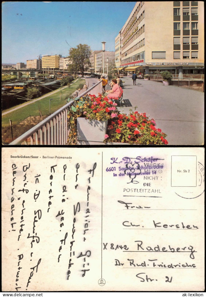 Ansichtskarte Saarbrücken Berliner-Promenade Stadtteilansicht 1970 - Saarbrücken