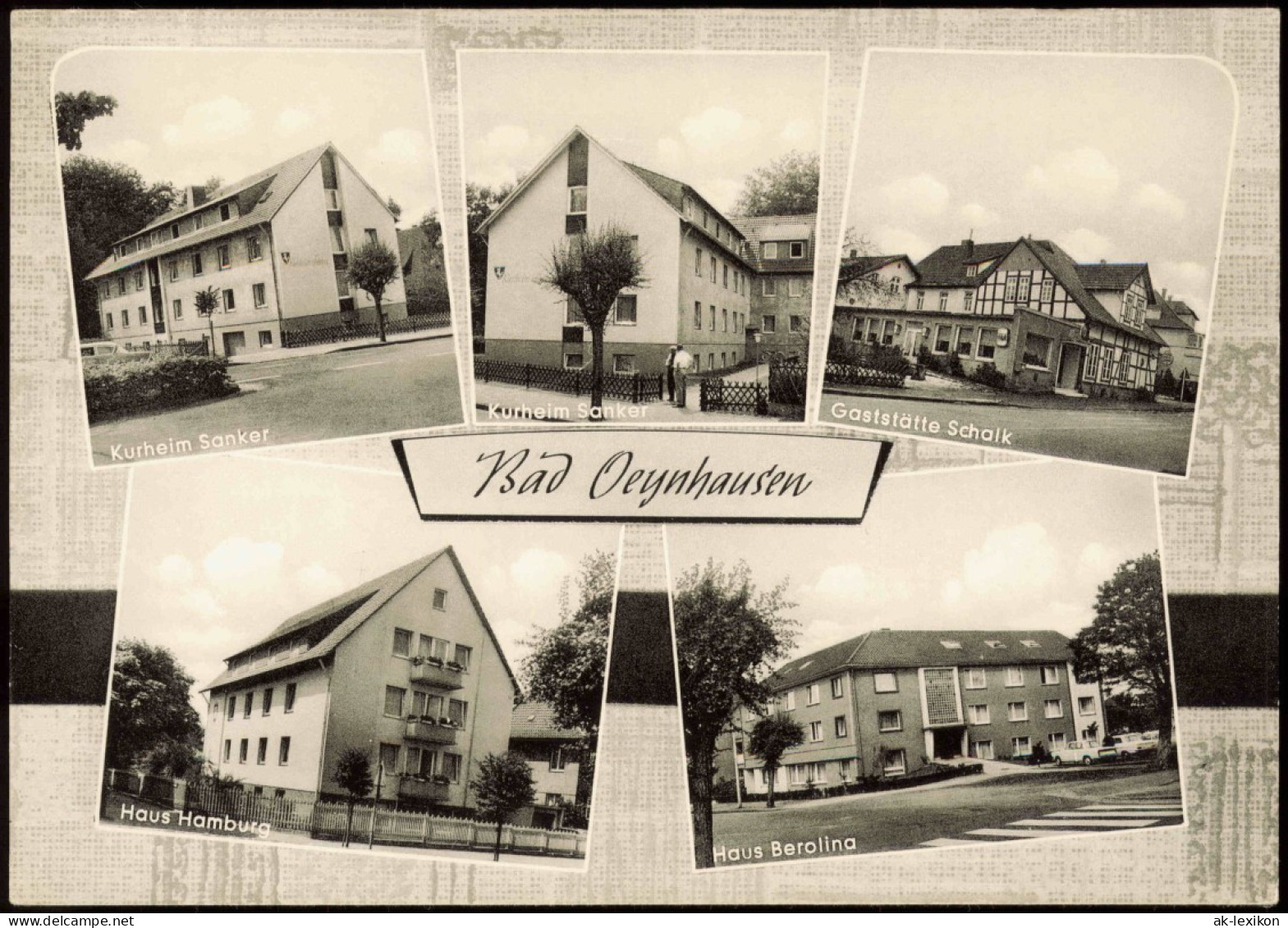 Bad Oeynhausen MB: Haus Berolina, Haus Hamburg, Gaststätte Schalk 1962 - Bad Oeynhausen