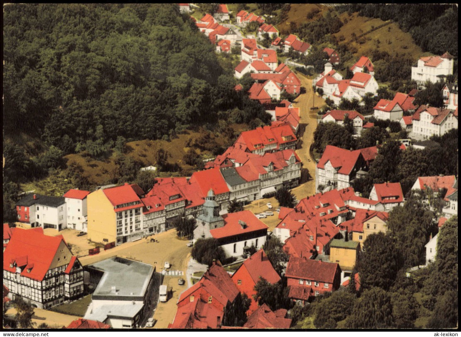 Ansichtskarte Bad Grund (Harz) Luftbild Mit Markt Und Hübichweg 1975 - Bad Grund
