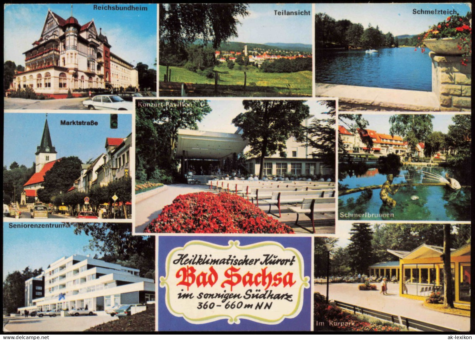 Bad Sachsa Mehrbild-AK U.a. Seniorenzentrum Reichsbundheim  Marktstraße 1980 - Bad Sachsa